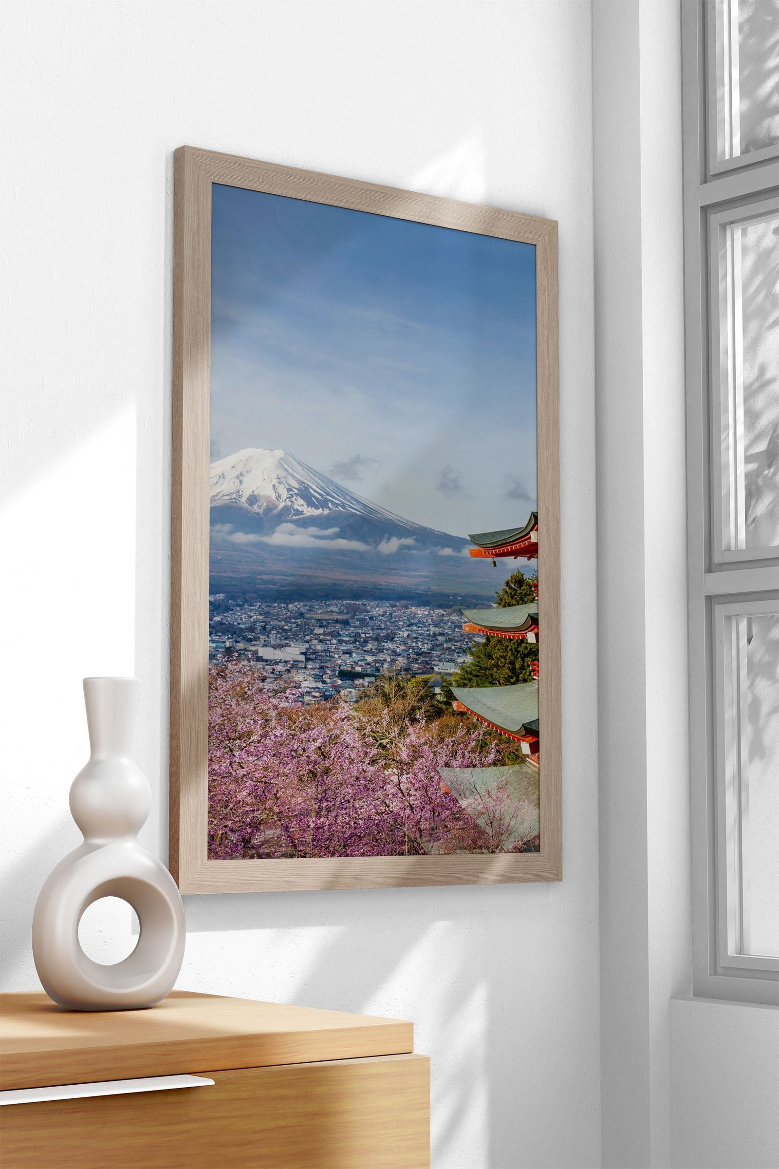 Mount Fuji Chureito Pagoda Asian Style Poster | Wall Art for Home & Office | High-Quality Print - High-Quality Visual Display
