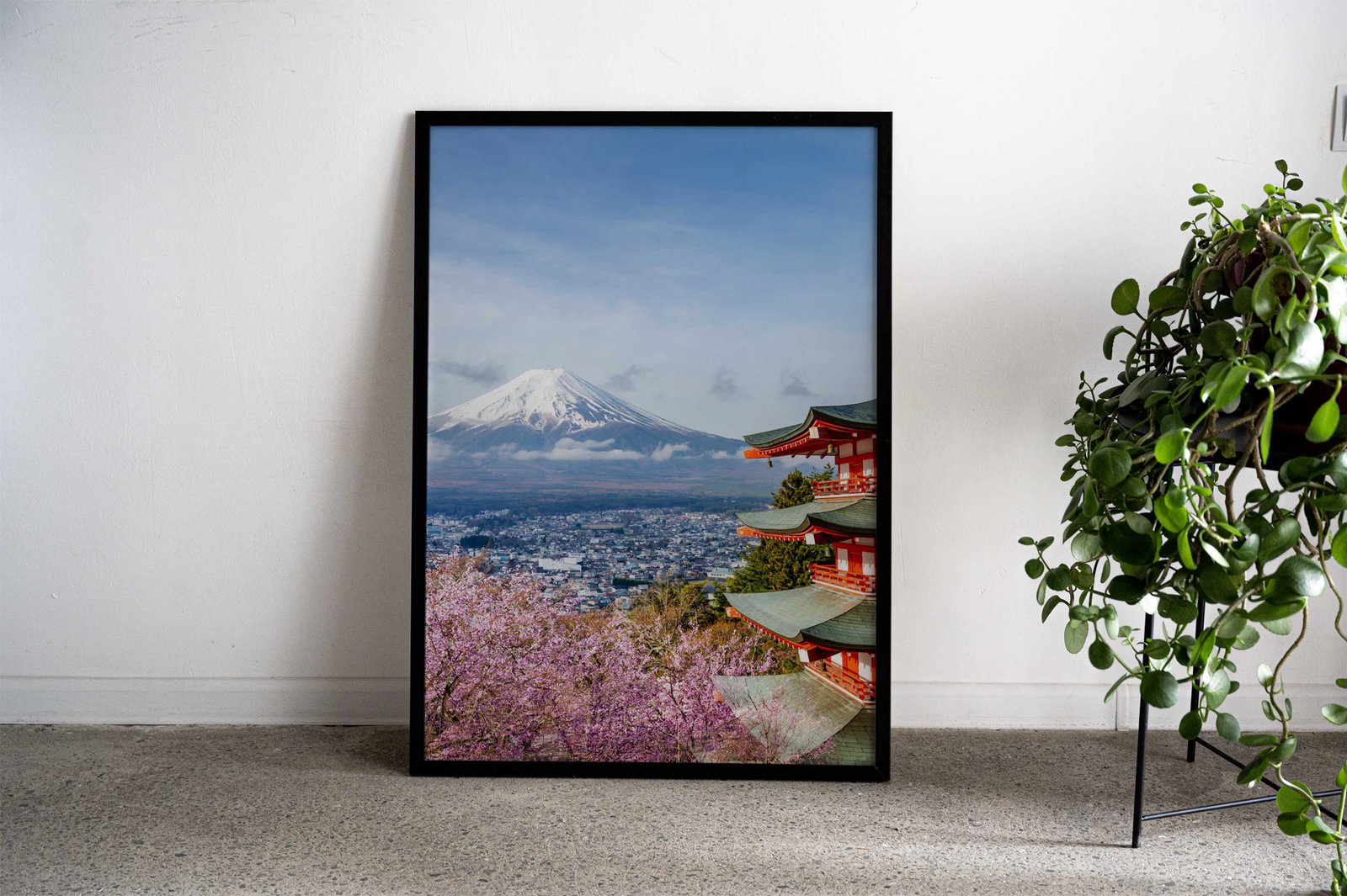 Mount Fuji Chureito Pagoda Asian Style Poster | Wall Art for Home & Office | High-Quality Print - High-Quality Visual Display
