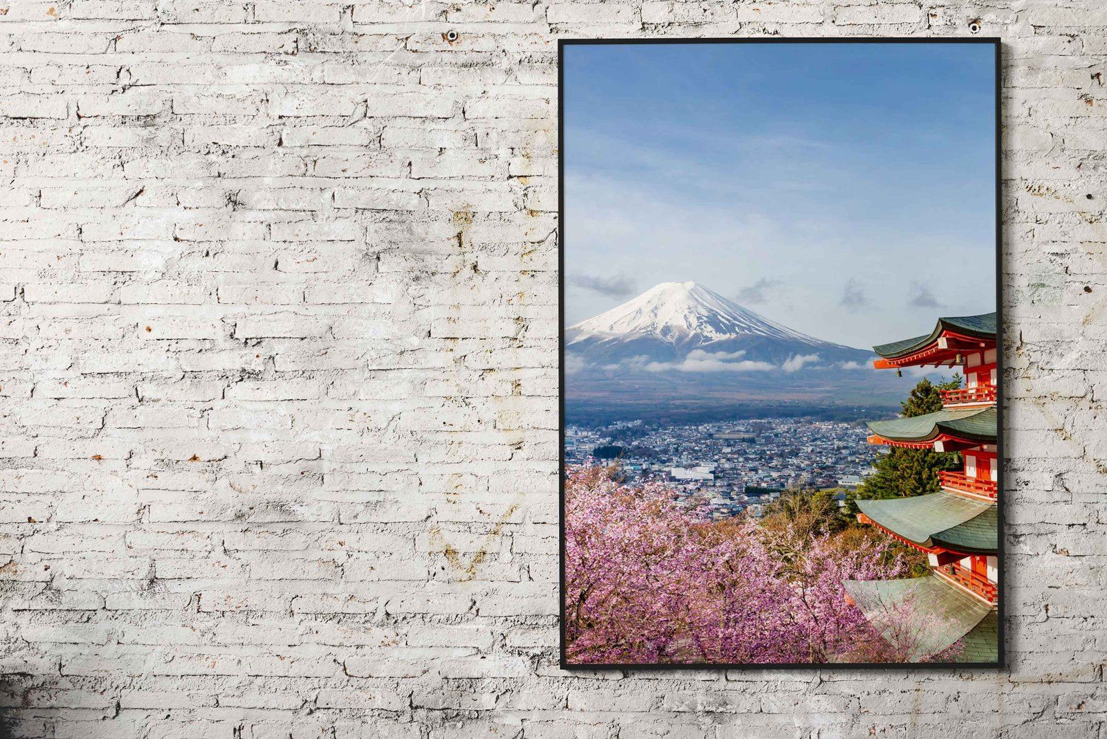 Mount Fuji Chureito Pagoda Asian Style Poster | Wall Art for Home & Office | High-Quality Print - High-Quality Visual Display