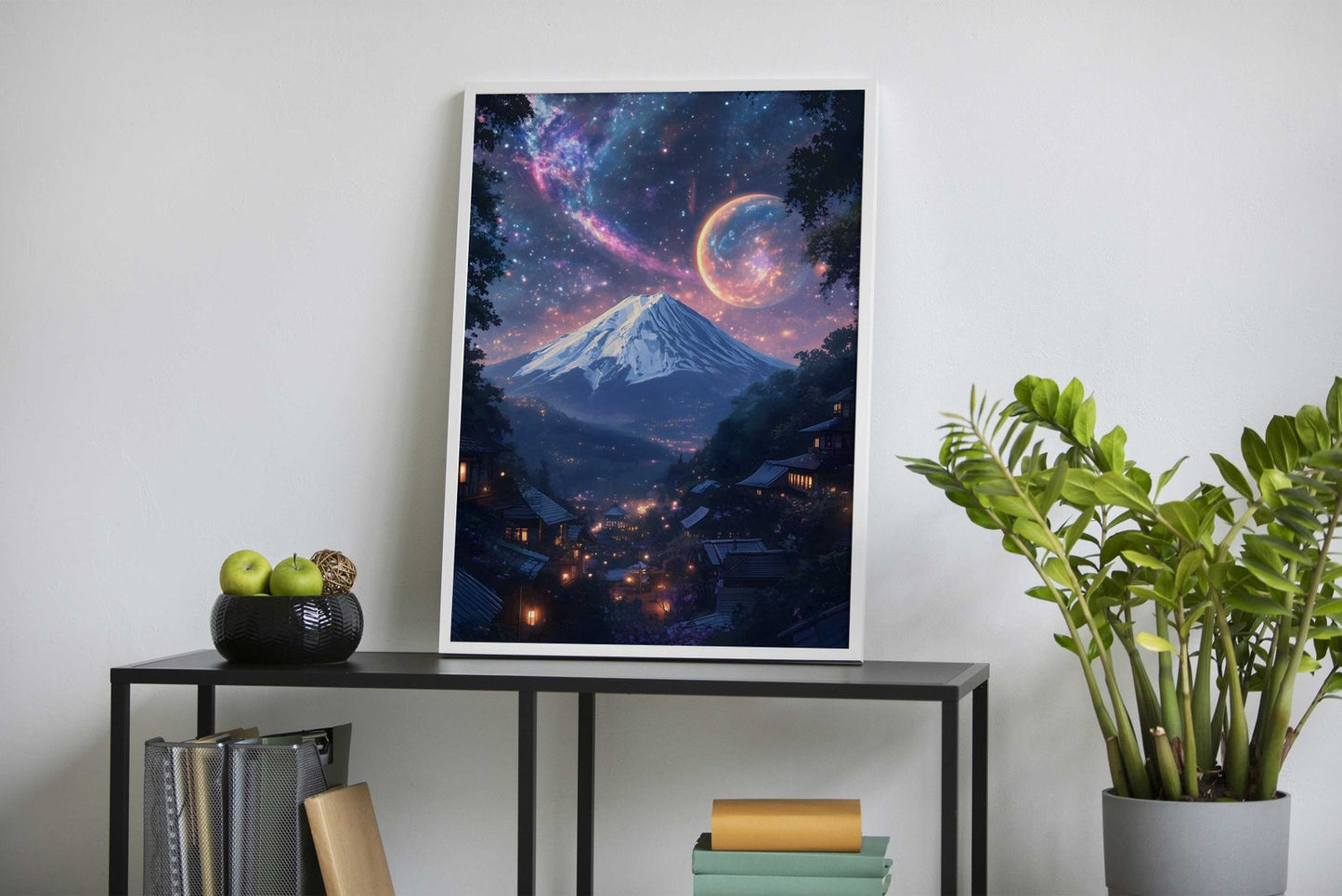 Mount Fuji Japan Cosmic Nebula Sky Asian Style Poster | Wall Art for Home & Office | High-Quality Print - High-Quality Visual Display