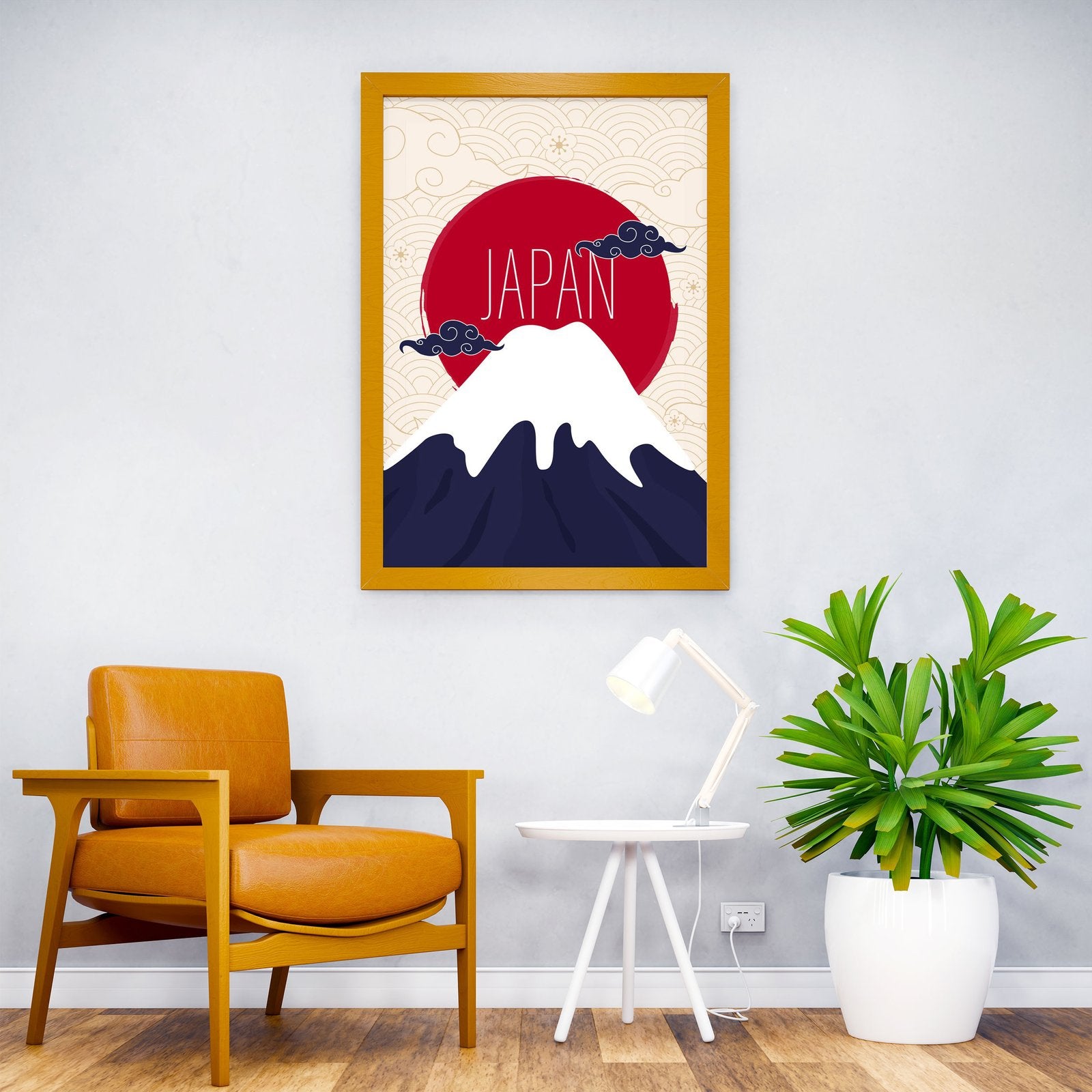 Mount Fuji Japan Illustration Asian Style Poster | Wall Art for Home & Office | High-Quality Print - High-Quality Visual Display