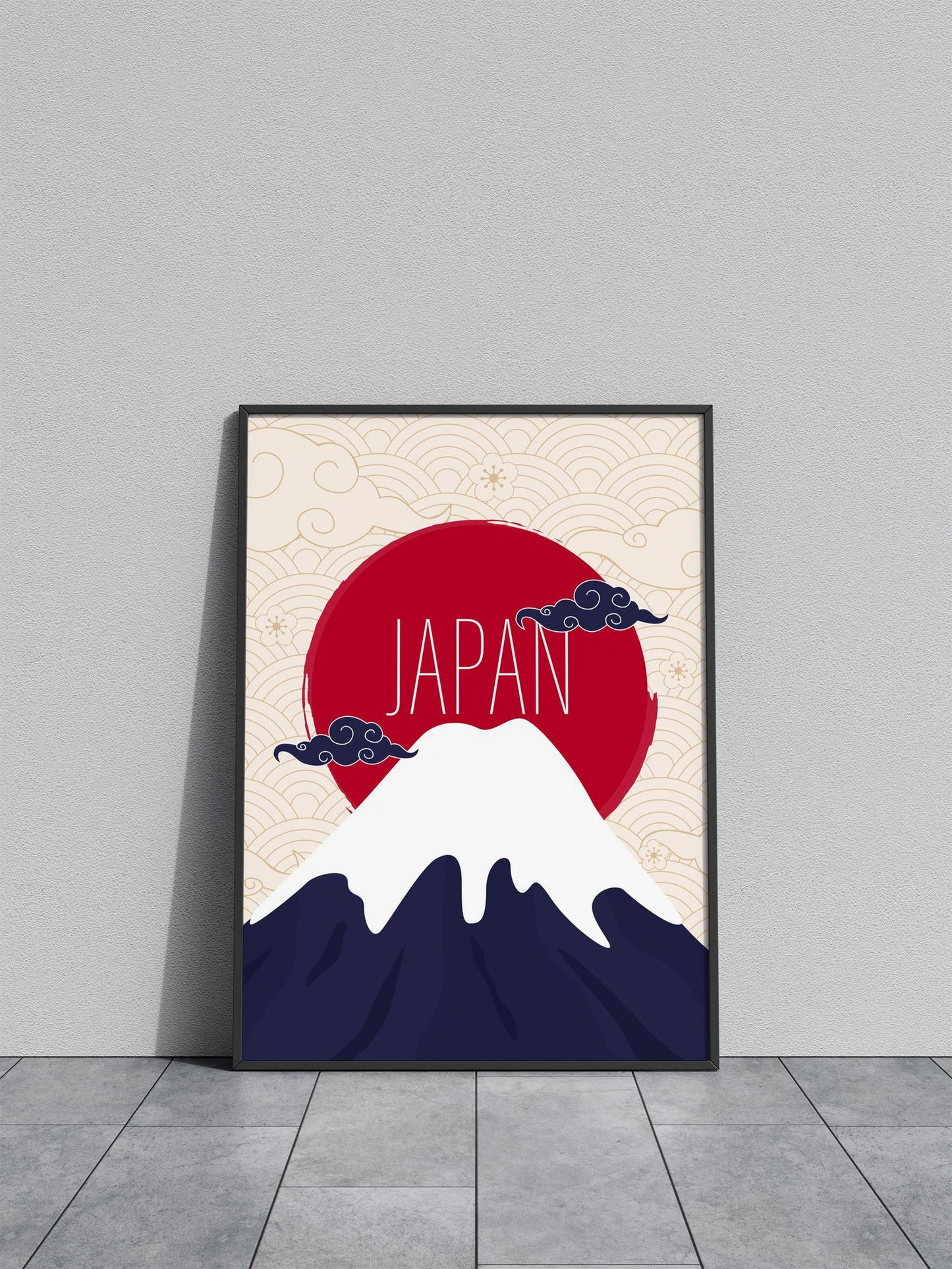 Mount Fuji Japan Illustration Asian Style Poster | Wall Art for Home & Office | High-Quality Print - High-Quality Visual Display