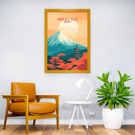 Mount Fuji Japan Poster Asian Style Poster | Wall Art for Home & Office | High-Quality Print - High-Quality Visual Display