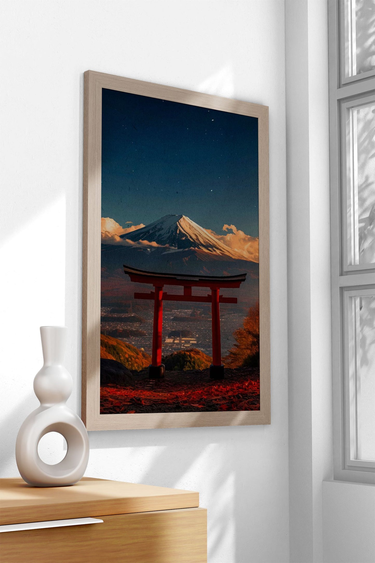 Mount Fuji Japanese Gate Asian Style Poster | Wall Art for Home & Office | High-Quality Print - High-Quality Visual Display