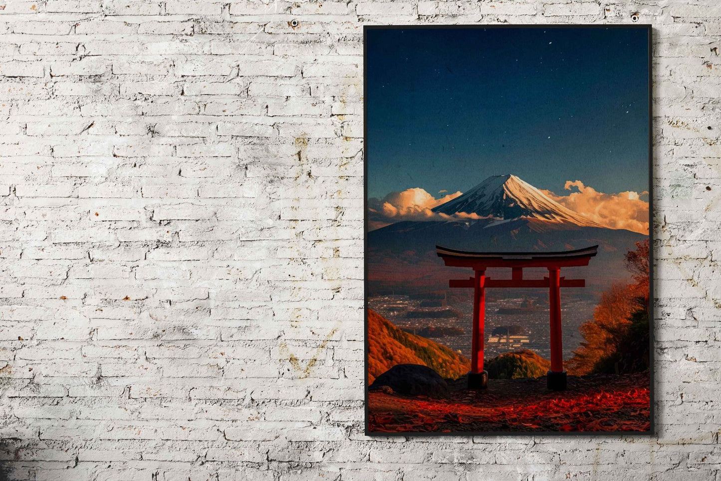 Mount Fuji Japanese Gate Asian Style Poster | Wall Art for Home & Office | High-Quality Print - High-Quality Visual Display