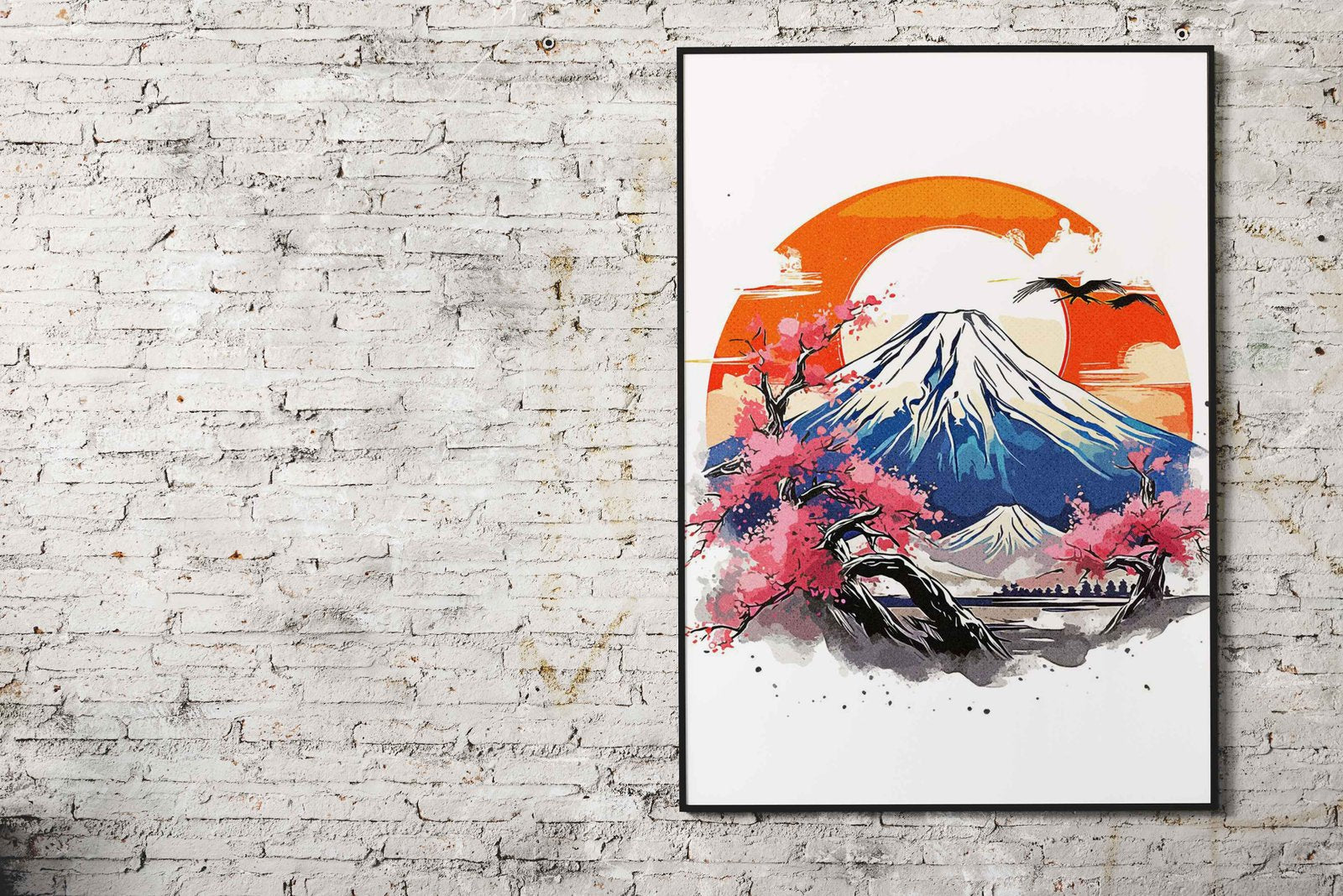 Mount Fuji Landscape Asian Style Poster | Wall Art for Home & Office | High-Quality Print - High-Quality Visual Display