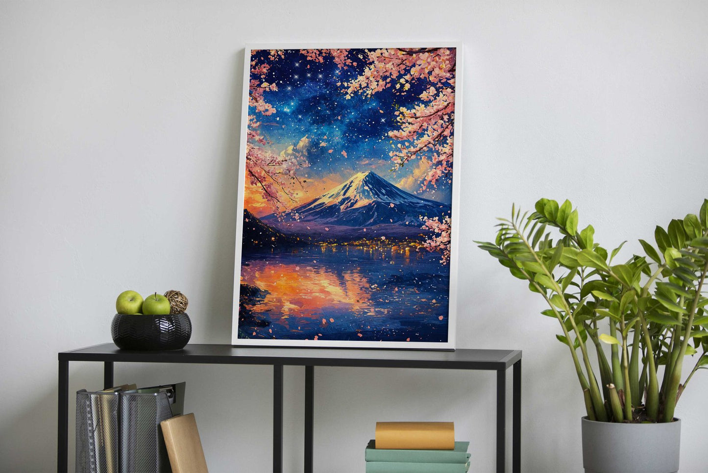 Mount Fuji Night Sky Asian Style Poster | Wall Art for Home & Office | High-Quality Print - High-Quality Visual Display