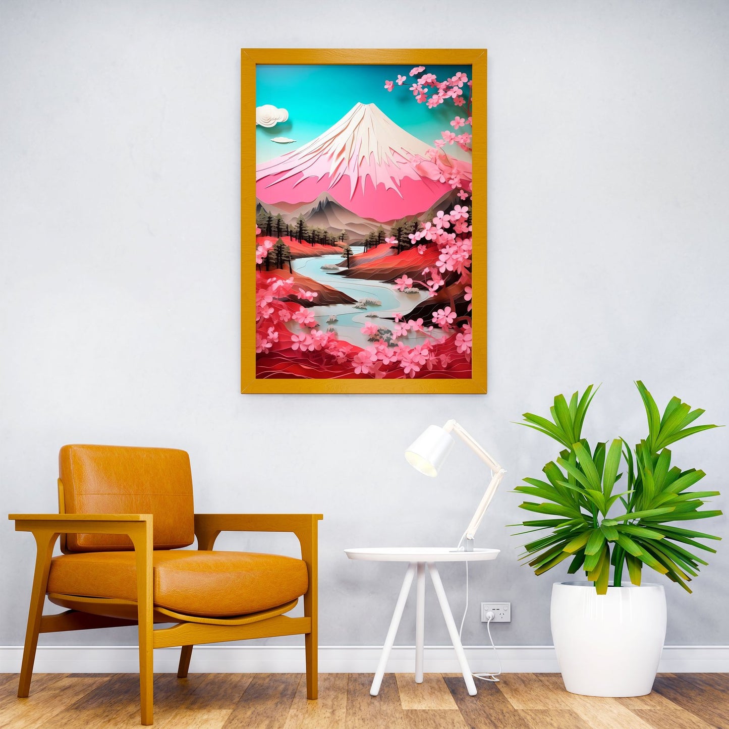 Mount Fuji Paper Asian Style Poster | Wall Art for Home & Office | High-Quality Print - High-Quality Visual Display