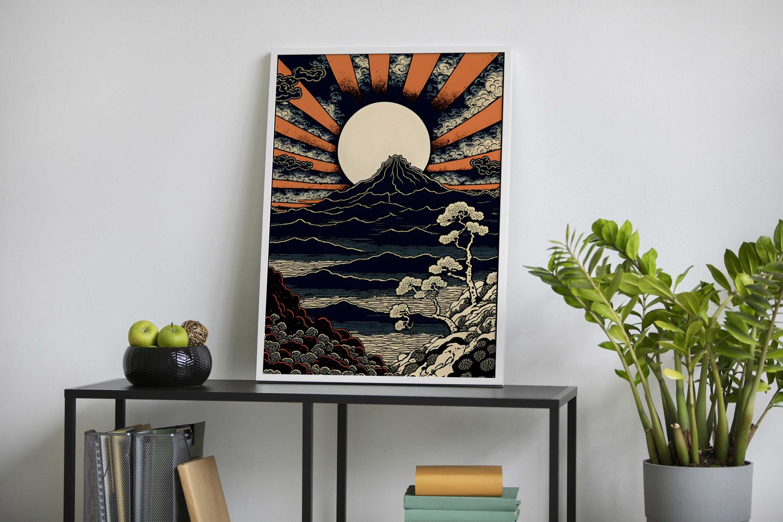 Mount Fuji Retro Art Asian Style Poster | Wall Art for Home & Office | High-Quality Print - High-Quality Visual Display