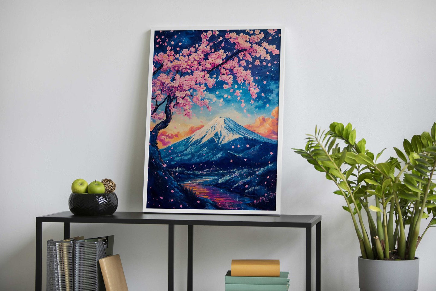 Mount Fuji Sakura Bloom Asian Style Poster | Wall Art for Home & Office | High-Quality Print - High-Quality Visual Display