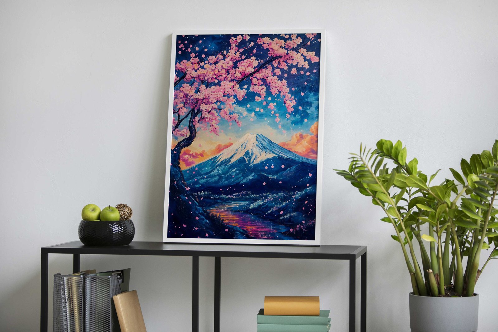 Mount Fuji Sakura Bloom Asian Style Poster | Wall Art for Home & Office | High-Quality Print - High-Quality Visual Display