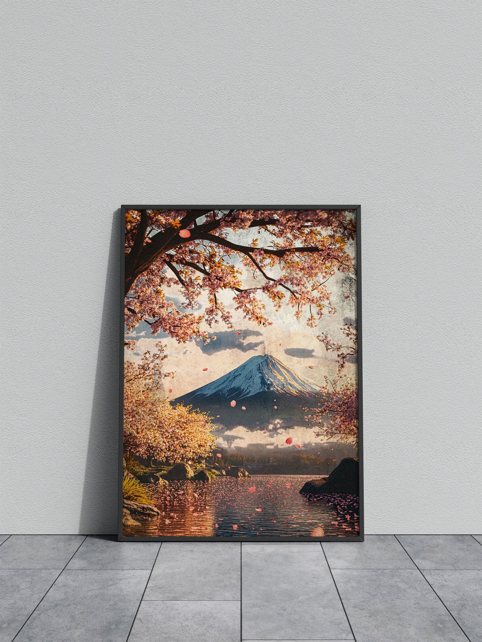 Mount Fuji Sakura Landscape Asian Style Poster | Wall Art for Home & Office | High-Quality Print - High-Quality Visual Display
