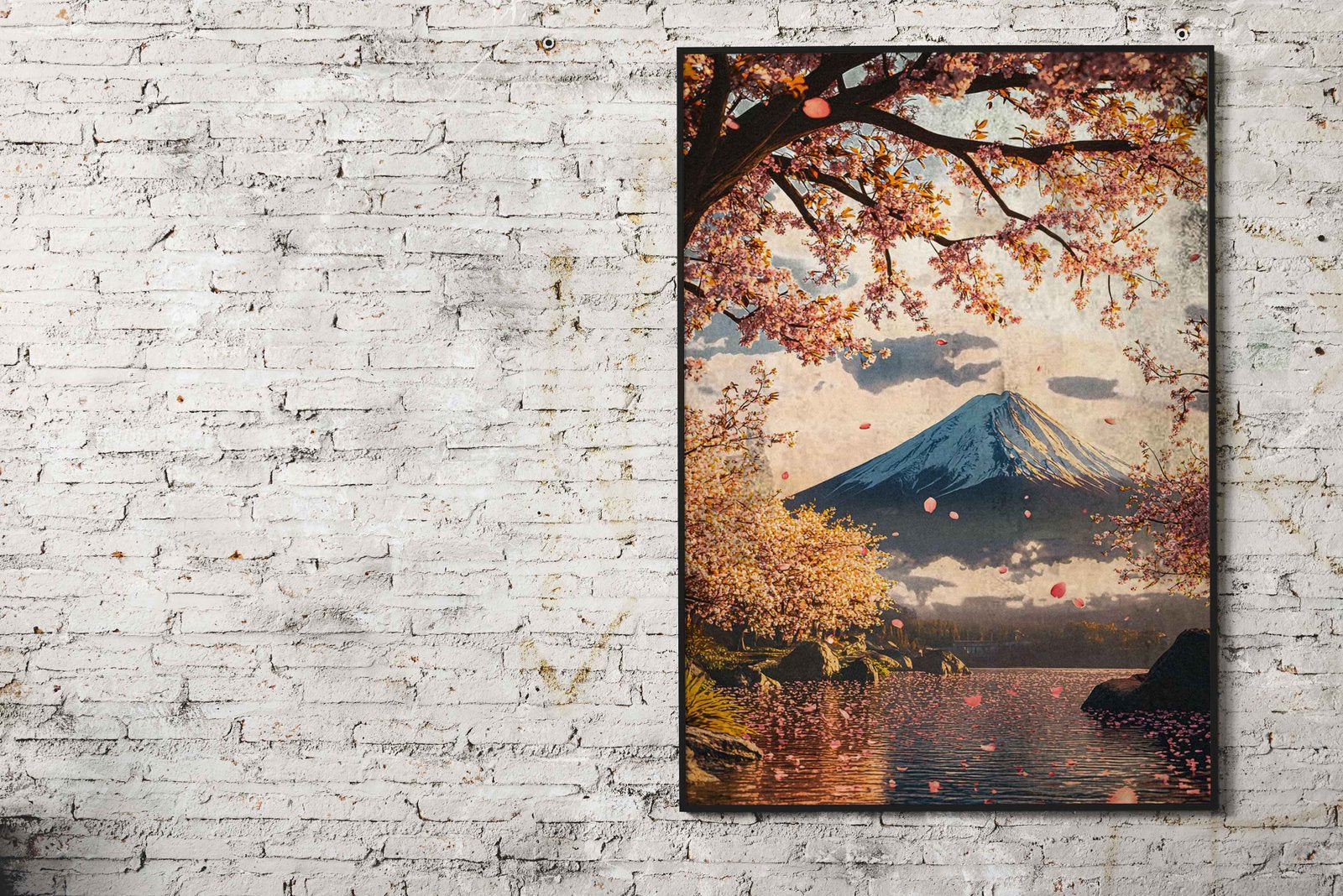 Mount Fuji Sakura Landscape Asian Style Poster | Wall Art for Home & Office | High-Quality Print - High-Quality Visual Display
