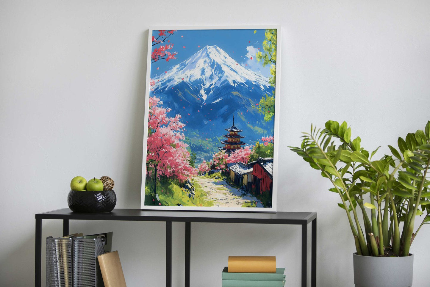 Mount Fuji Spring Landscape Cherryblossom Asian Style Poster | Wall Art for Home & Office | High-Quality Print - High-Quality Visual Display
