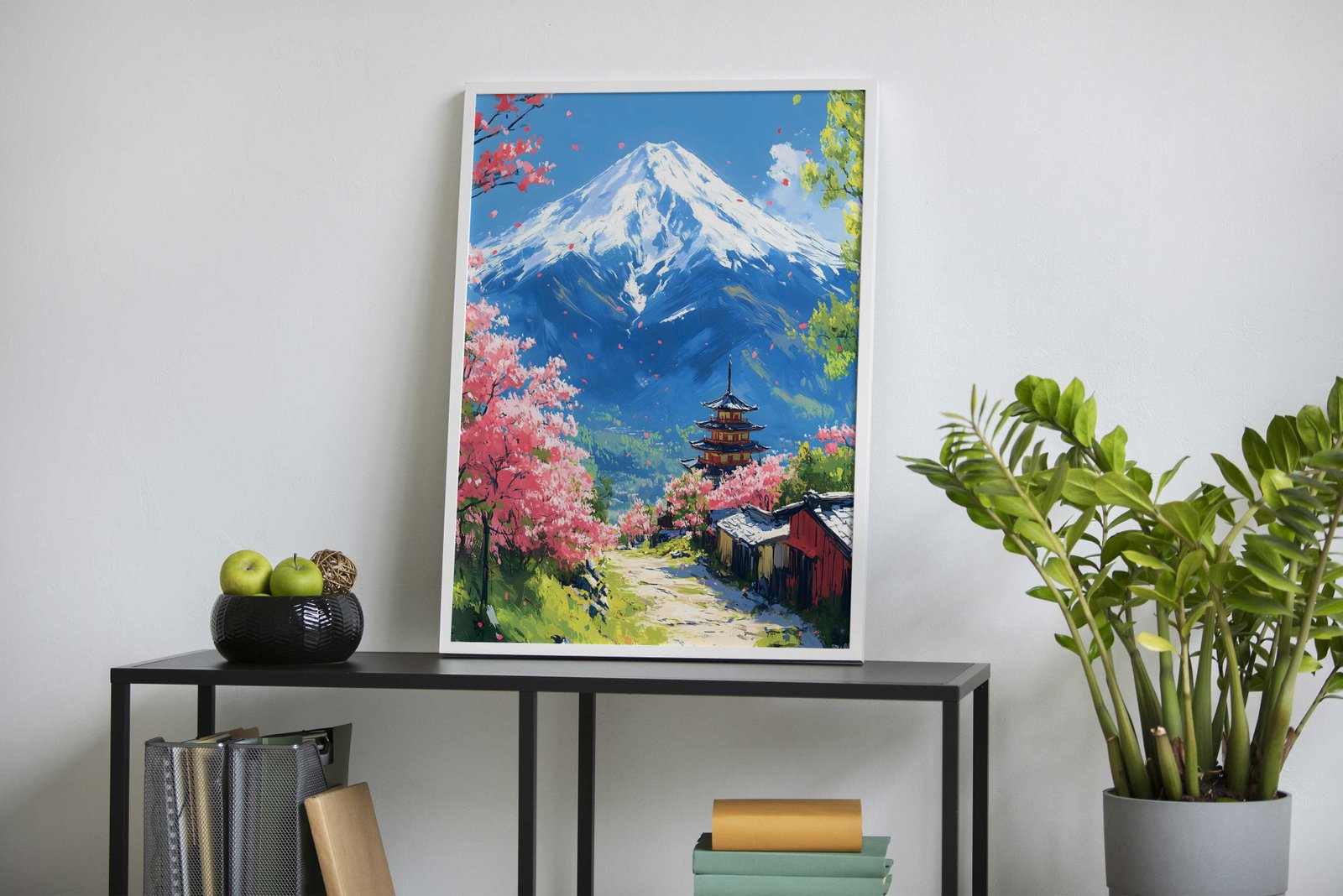 Mount Fuji Spring Landscape Cherryblossom Asian Style Poster | Wall Art for Home & Office | High-Quality Print - High-Quality Visual Display