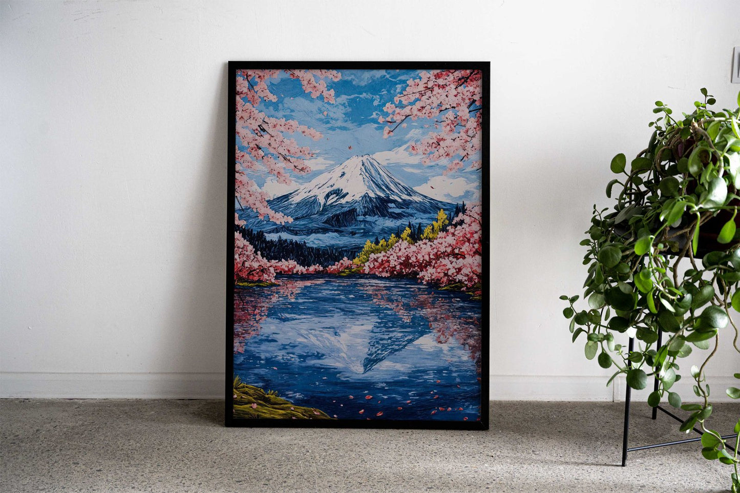 Mount Fuji Spring Landscape Asian Style Poster | Wall Art for Home & Office | High-Quality Print - High-Quality Visual Display