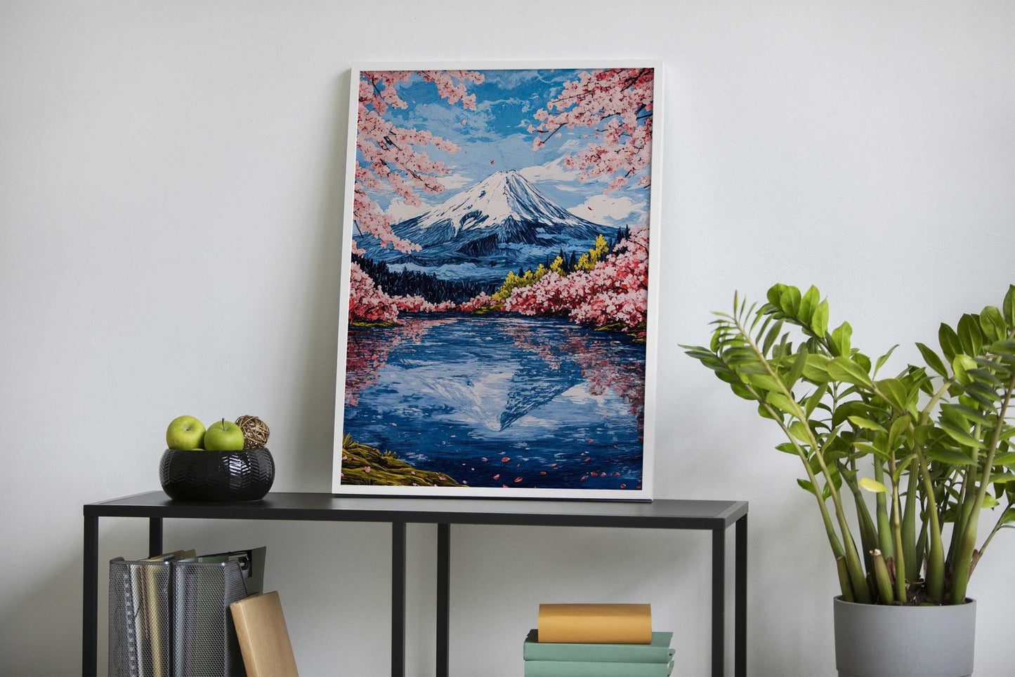 Mount Fuji Spring Landscape Asian Style Poster | Wall Art for Home & Office | High-Quality Print - High-Quality Visual Display