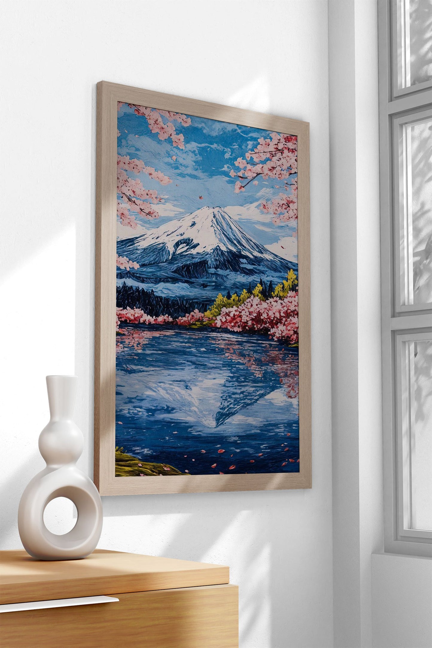 Mount Fuji Spring Landscape Asian Style Poster | Wall Art for Home & Office | High-Quality Print - High-Quality Visual Display
