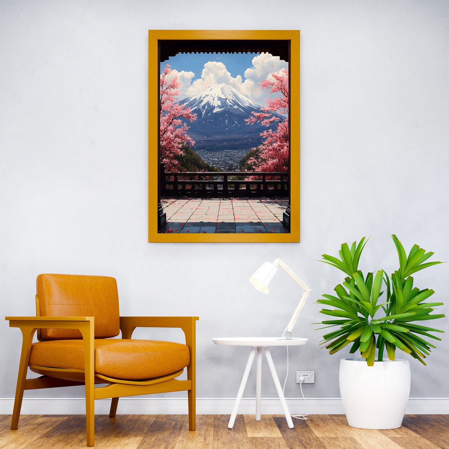 Mount Fuji Spring View Asian Style Poster | Wall Art for Home & Office | High-Quality Print - High-Quality Visual Display