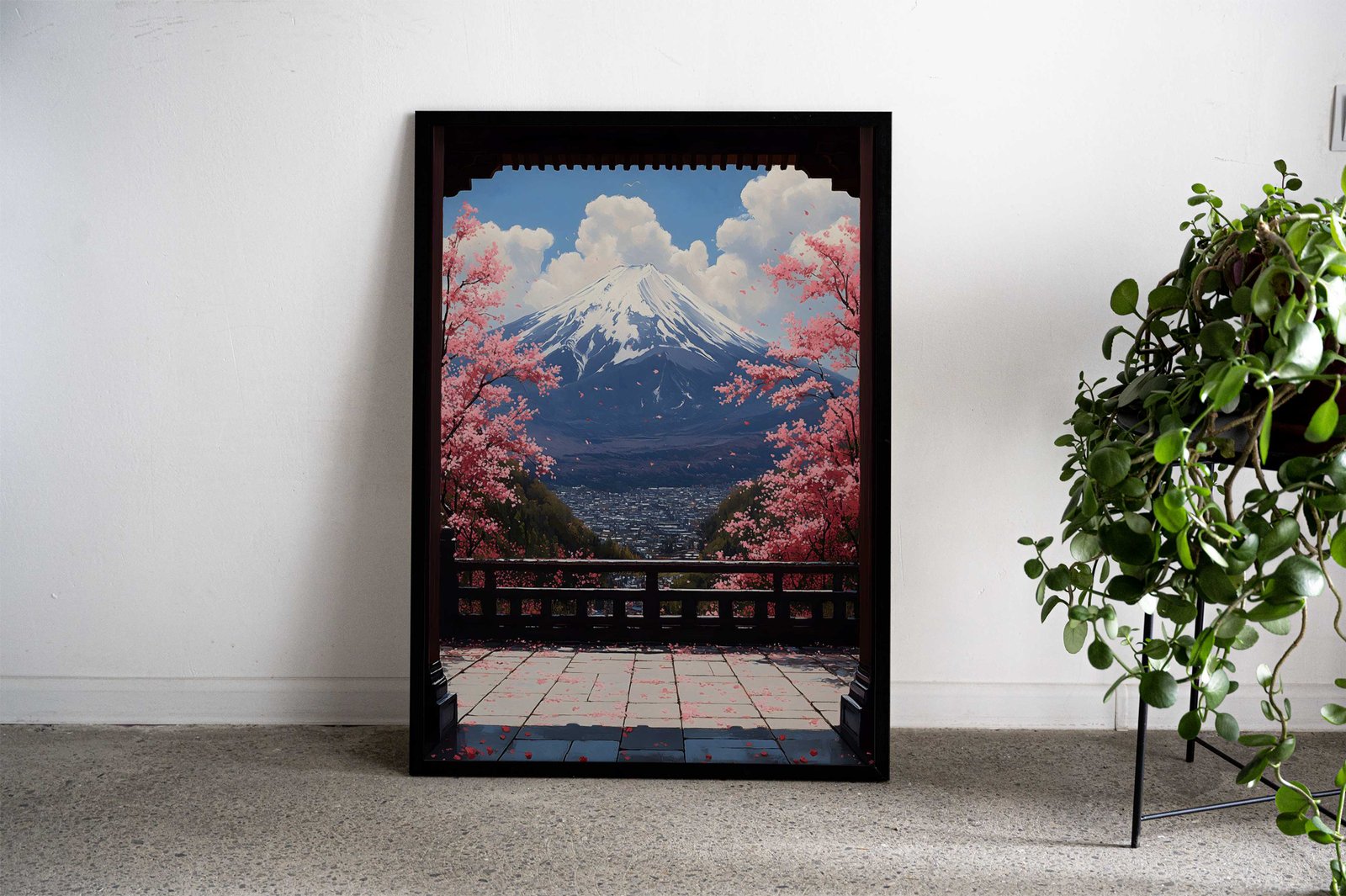 Mount Fuji Spring View Asian Style Poster | Wall Art for Home & Office | High-Quality Print - High-Quality Visual Display