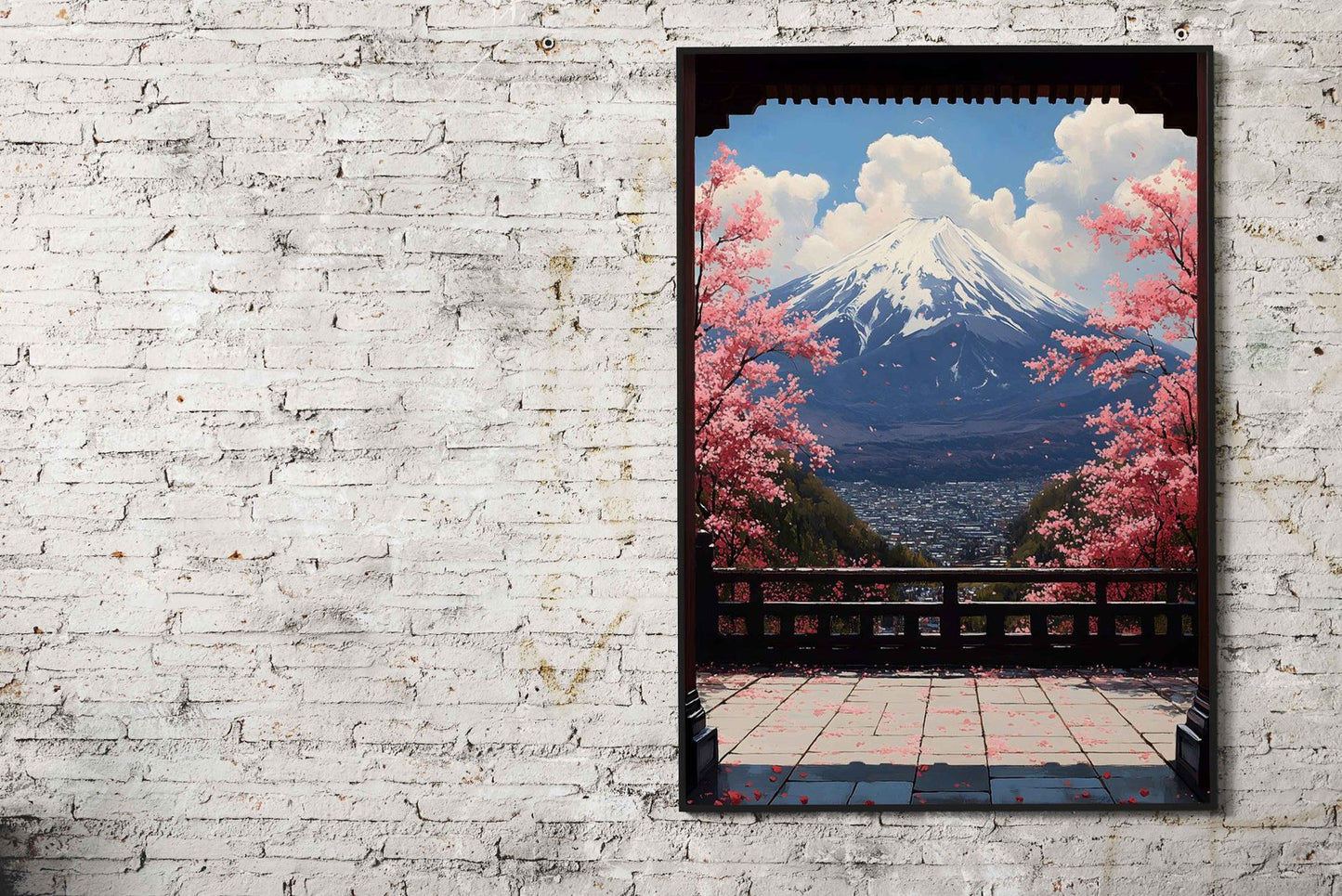 Mount Fuji Spring View Asian Style Poster | Wall Art for Home & Office | High-Quality Print - High-Quality Visual Display