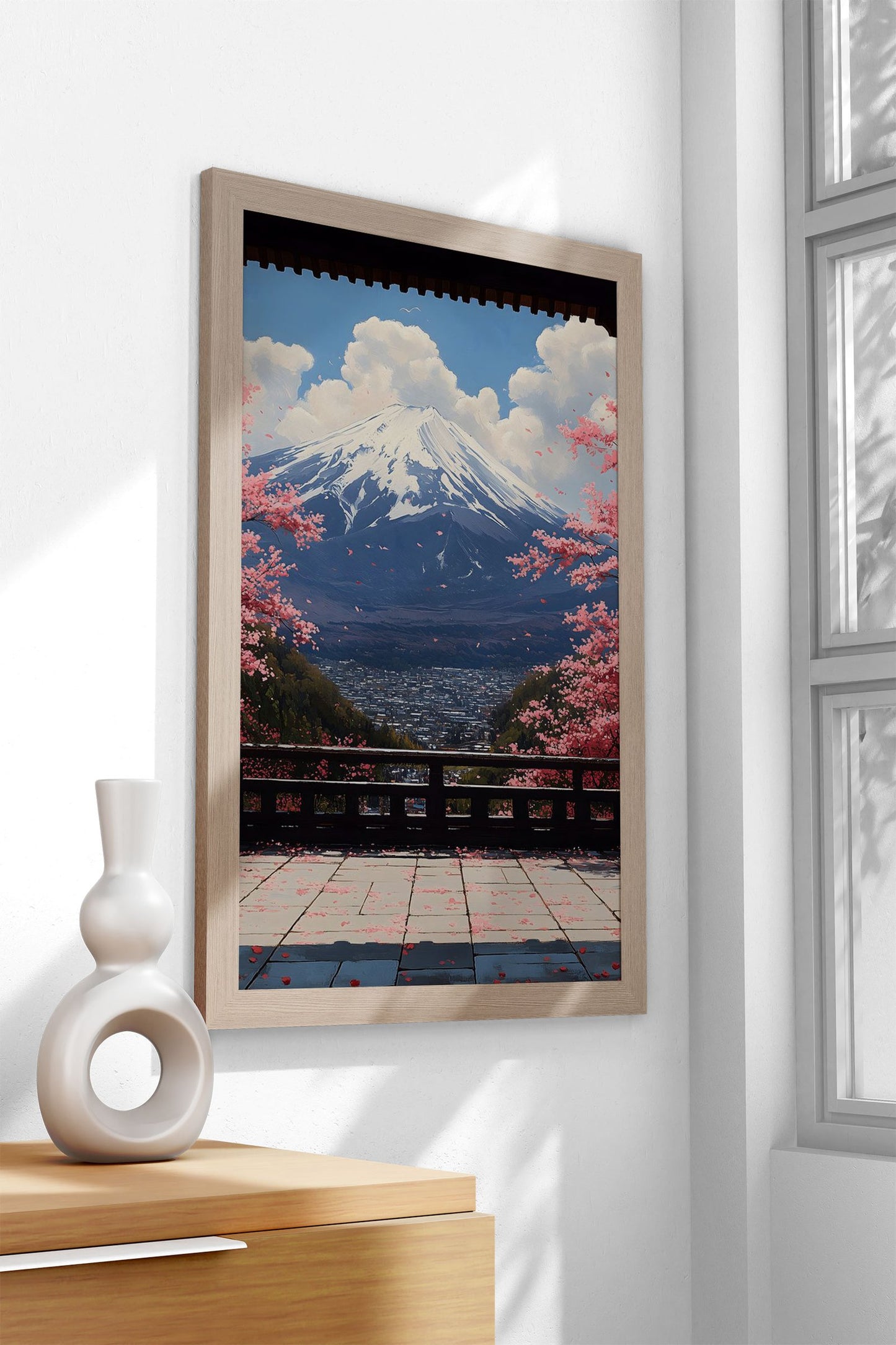 Mount Fuji Spring View Asian Style Poster | Wall Art for Home & Office | High-Quality Print - High-Quality Visual Display