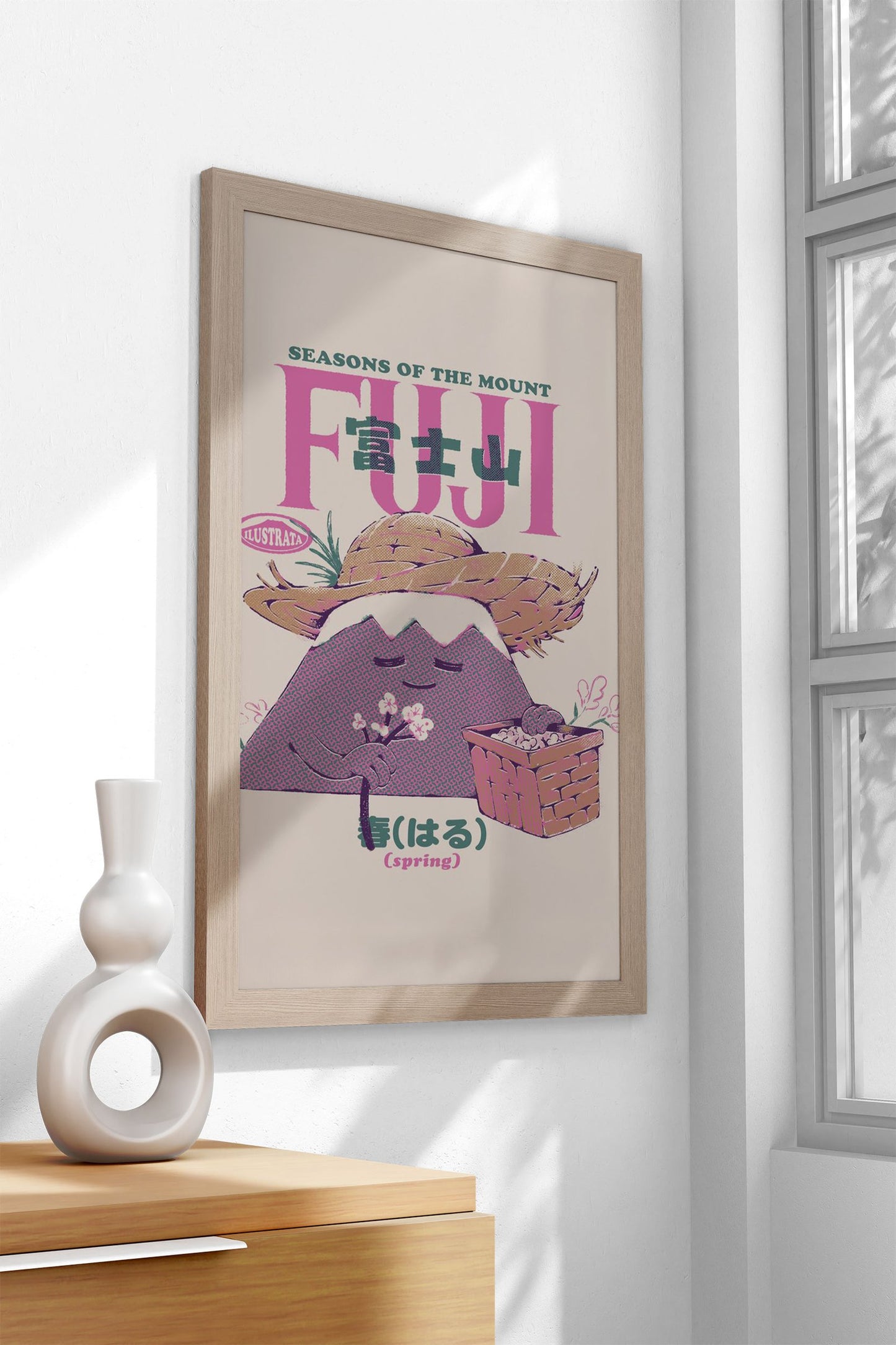 Mount Fuji Spring Asian Style Poster | Wall Art for Home & Office | High-Quality Print - High-Quality Visual Display