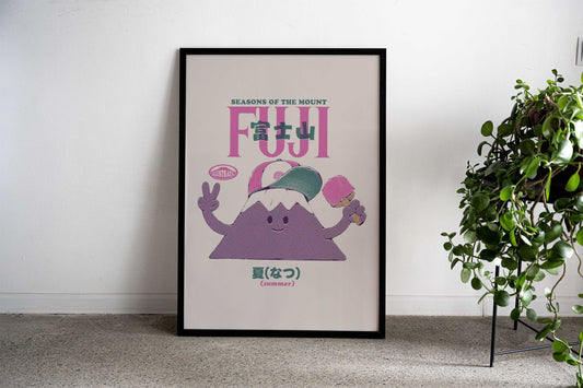 Mount Fuji Summer Asian Style Poster | Wall Art for Home & Office | High-Quality Print - High-Quality Visual Display