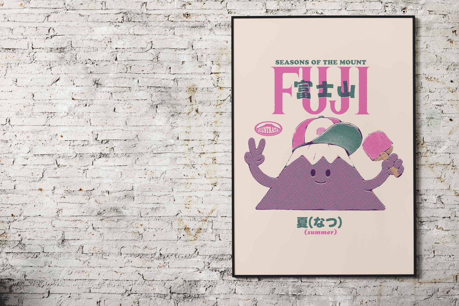 Mount Fuji Summer Asian Style Poster | Wall Art for Home & Office | High-Quality Print - High-Quality Visual Display