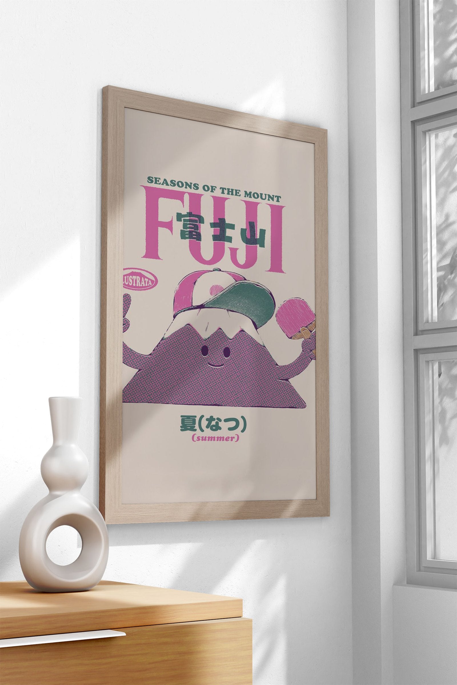 Mount Fuji Summer Asian Style Poster | Wall Art for Home & Office | High-Quality Print - High-Quality Visual Display
