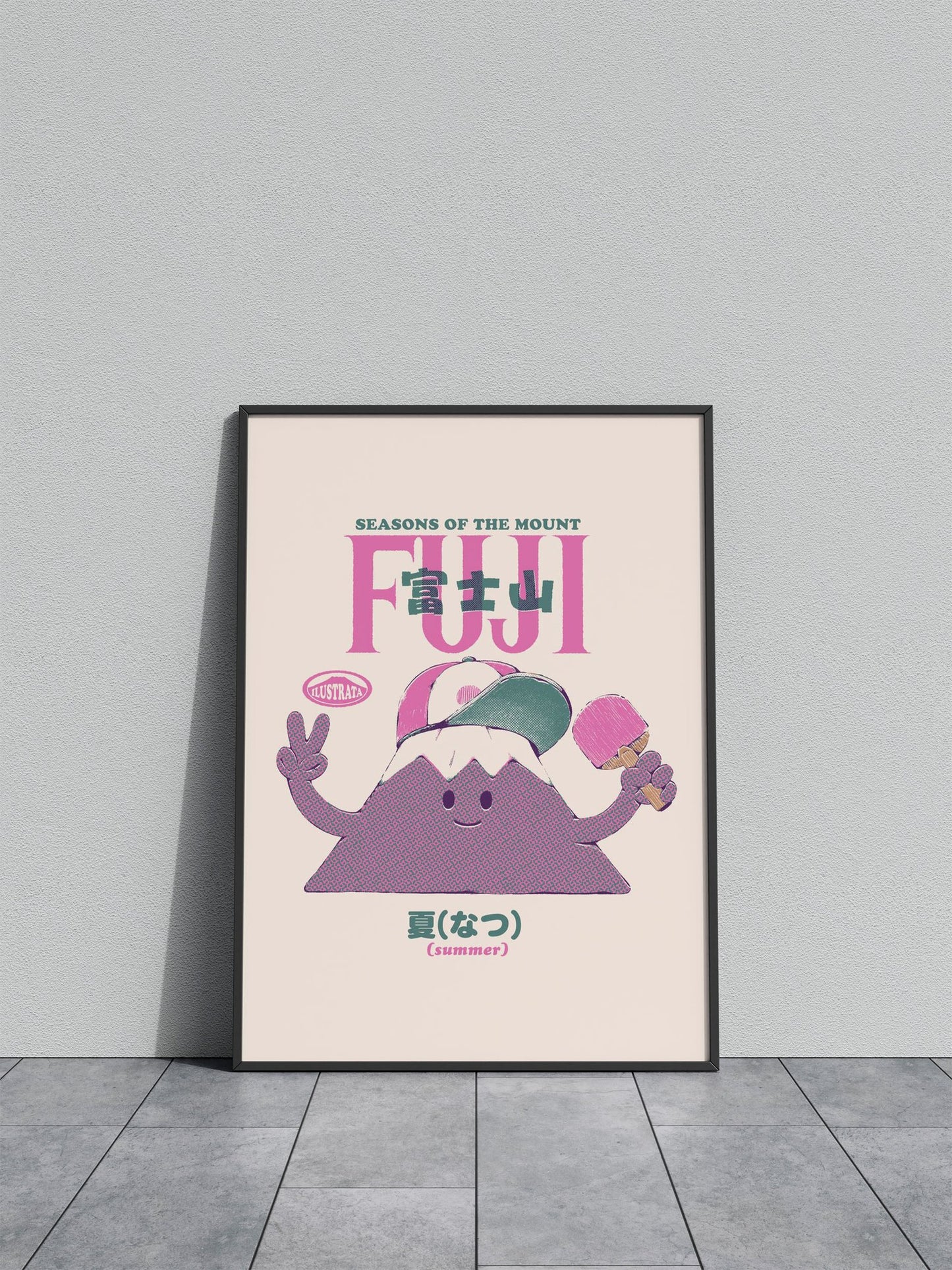 Mount Fuji Summer Asian Style Poster | Wall Art for Home & Office | High-Quality Print - High-Quality Visual Display