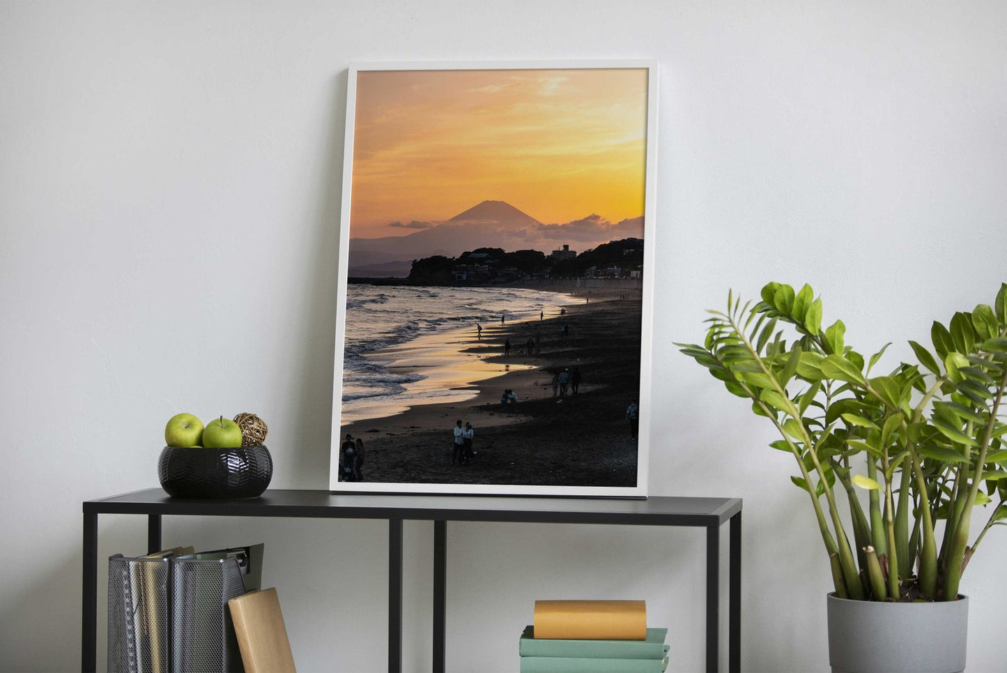 Mount Fuji Sunset Beach Asian Style Poster | Wall Art for Home & Office | High-Quality Print - High-Quality Visual Display