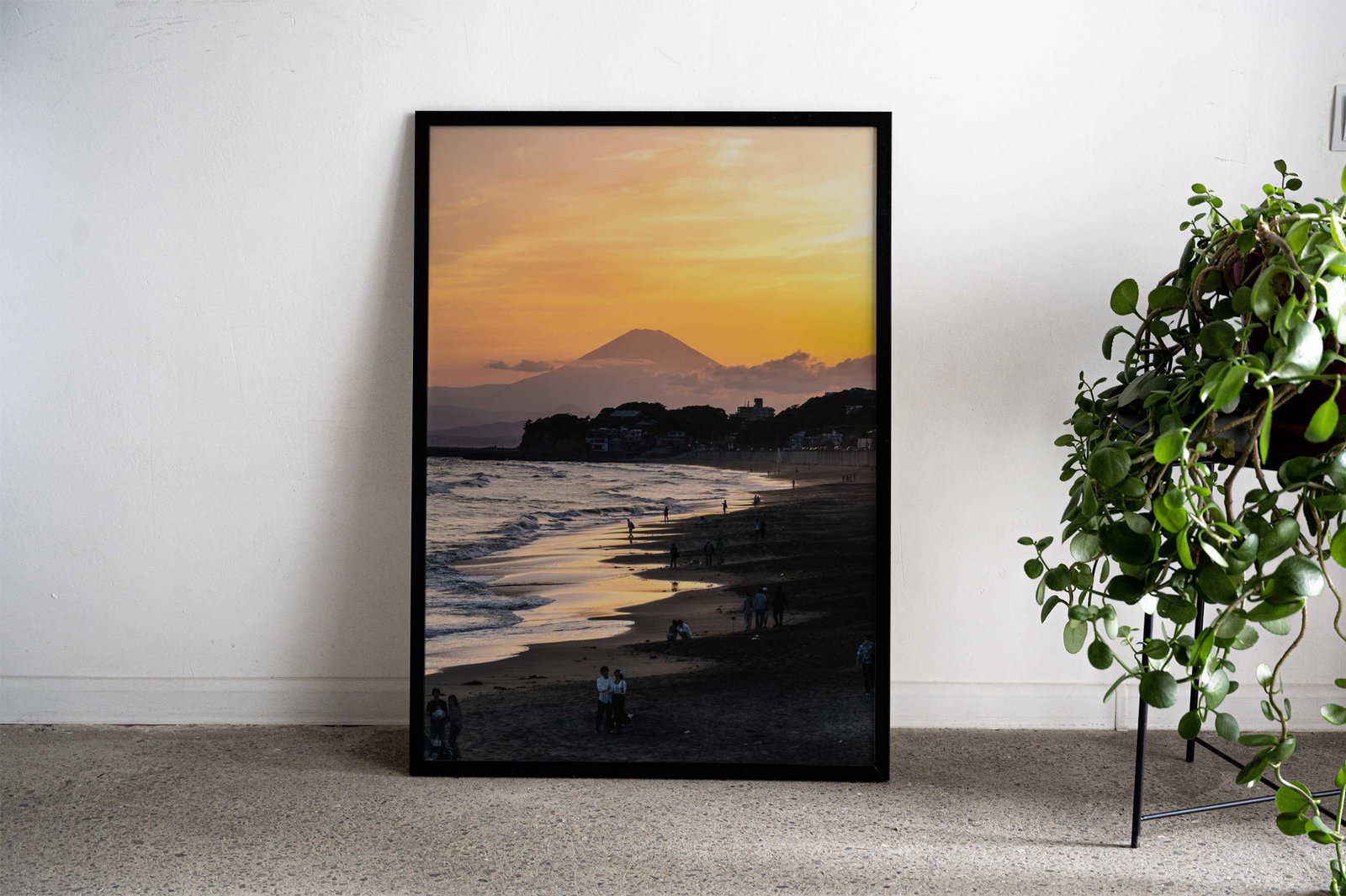 Mount Fuji Sunset Beach Asian Style Poster | Wall Art for Home & Office | High-Quality Print - High-Quality Visual Display