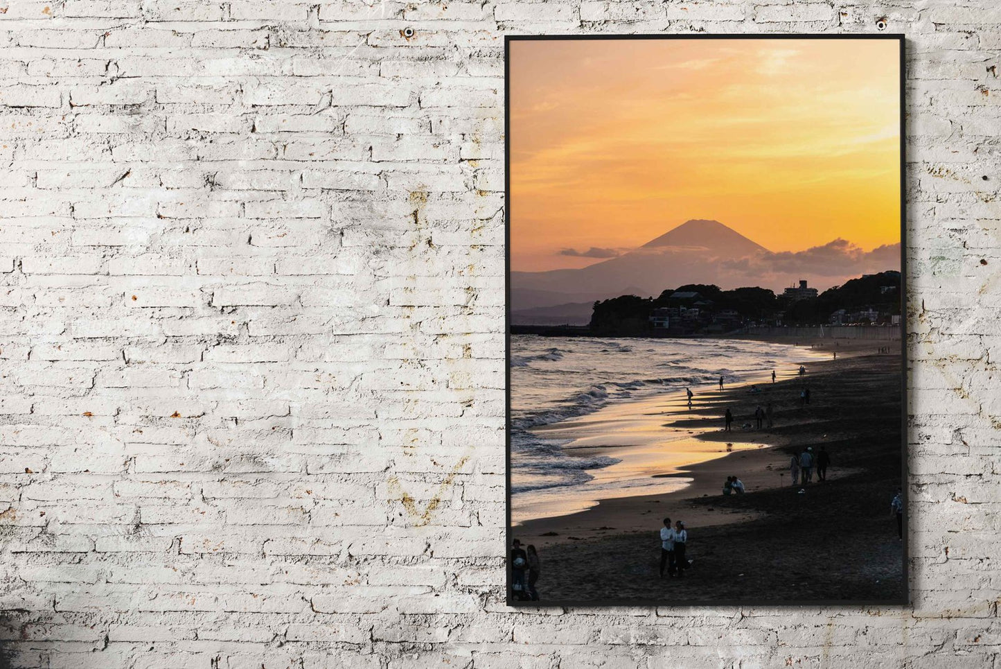 Mount Fuji Sunset Beach Asian Style Poster | Wall Art for Home & Office | High-Quality Print - High-Quality Visual Display