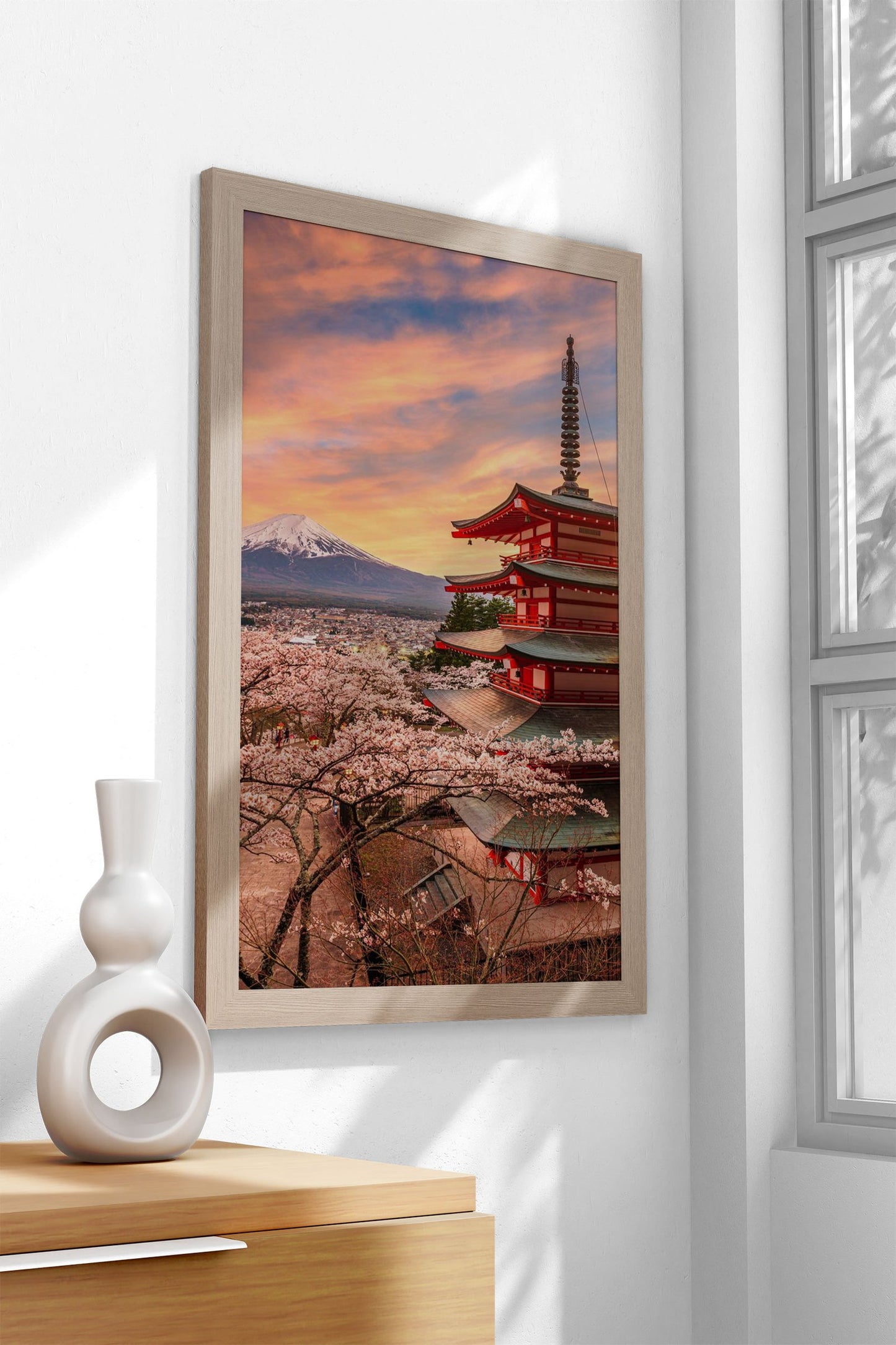 Mount Fuji Sunset Asian Style Poster | Wall Art for Home & Office | High-Quality Print - High-Quality Visual Display