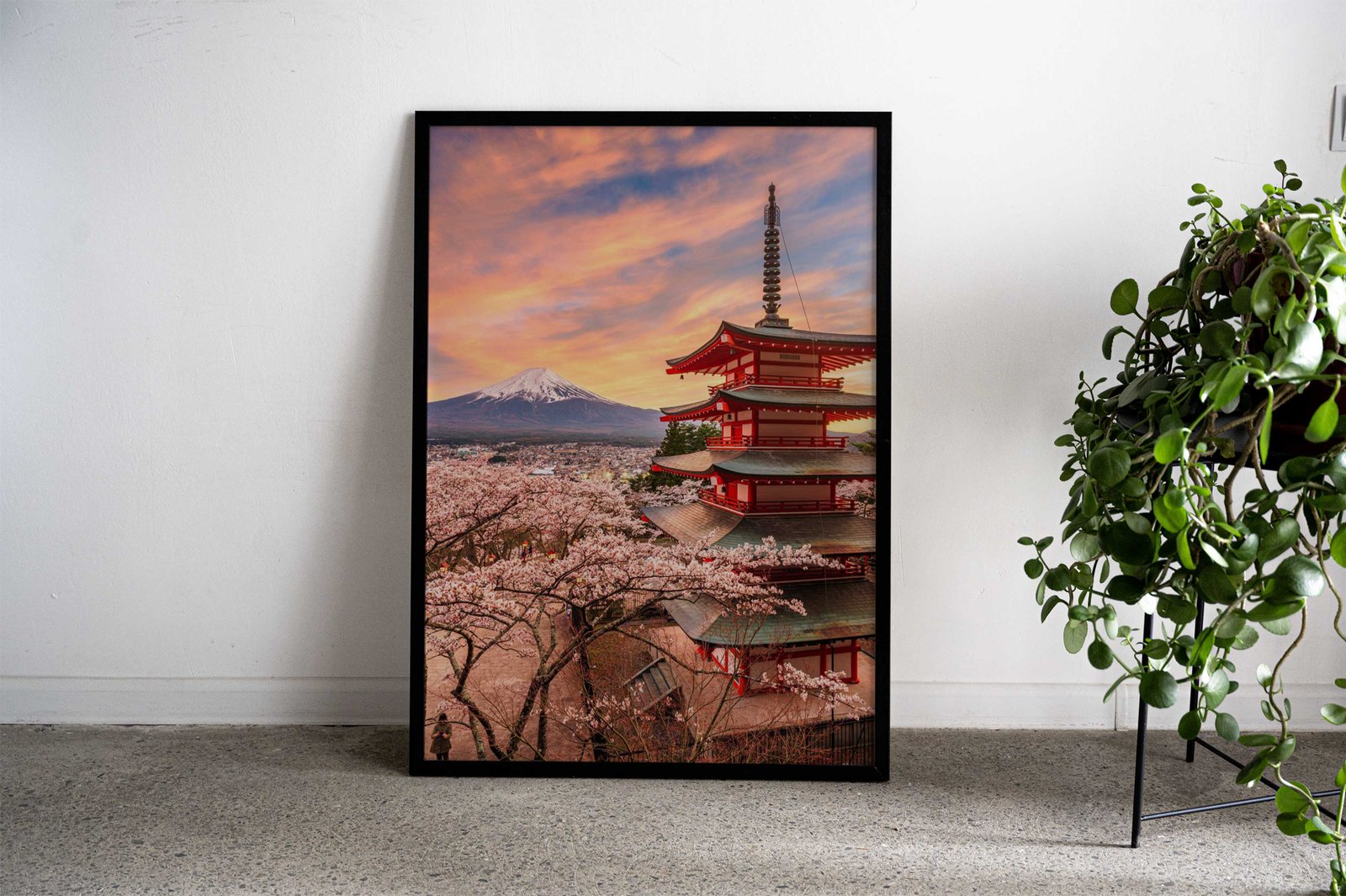 Mount Fuji Sunset Asian Style Poster | Wall Art for Home & Office | High-Quality Print - High-Quality Visual Display