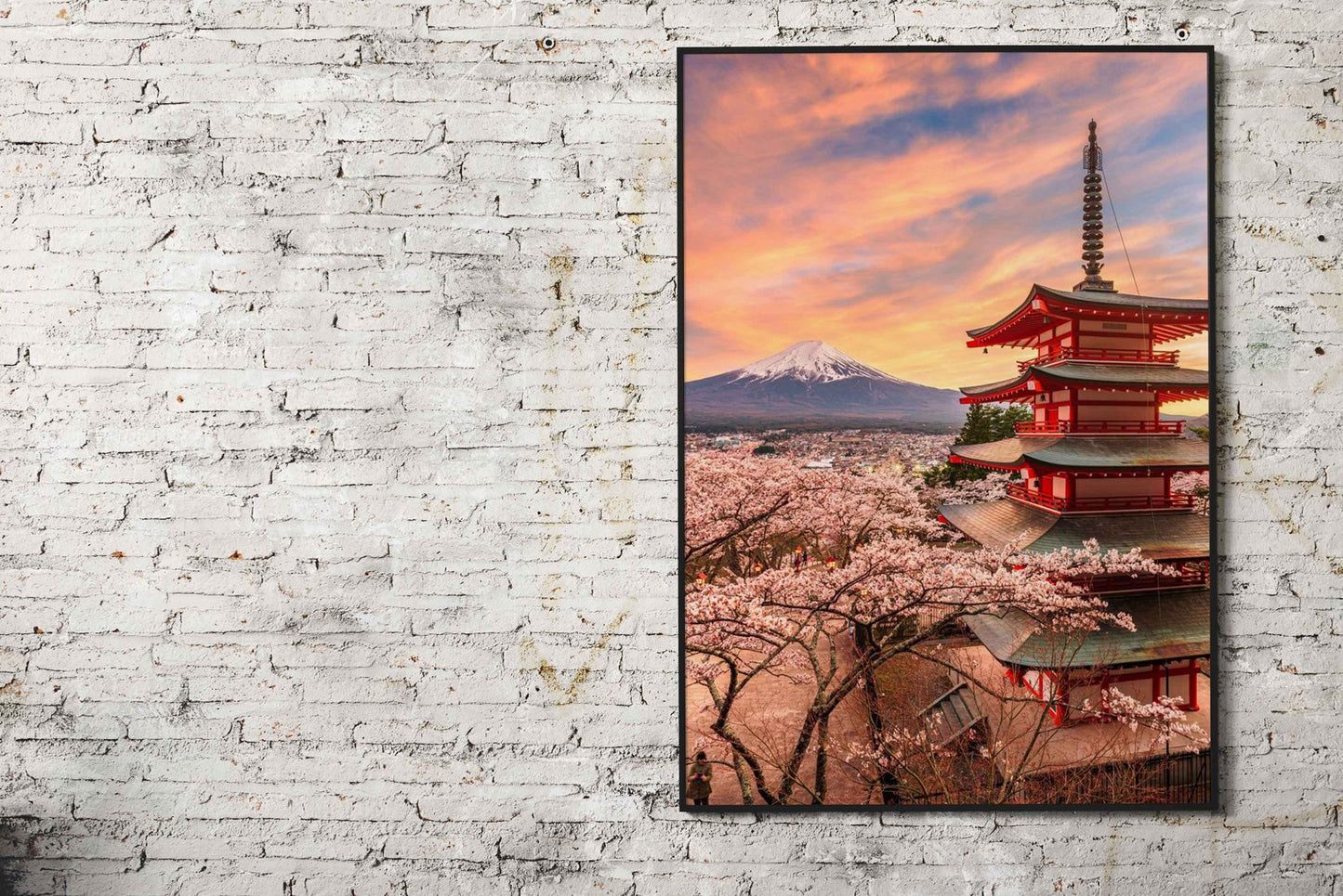 Mount Fuji Sunset Asian Style Poster | Wall Art for Home & Office | High-Quality Print - High-Quality Visual Display