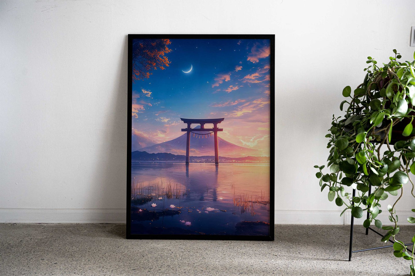 Mount Fuji Torii Gate Asian Style Poster | Wall Art for Home & Office | High-Quality Print - High-Quality Visual Display