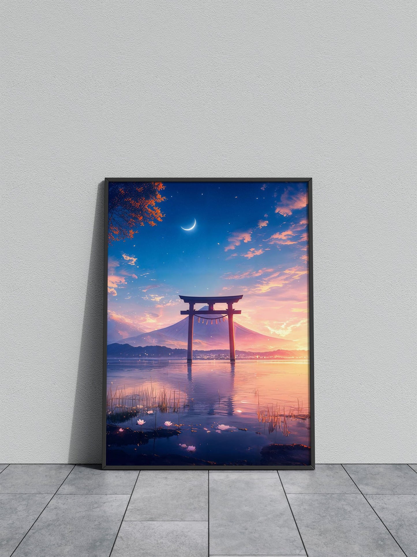 Mount Fuji Torii Gate Asian Style Poster | Wall Art for Home & Office | High-Quality Print - High-Quality Visual Display