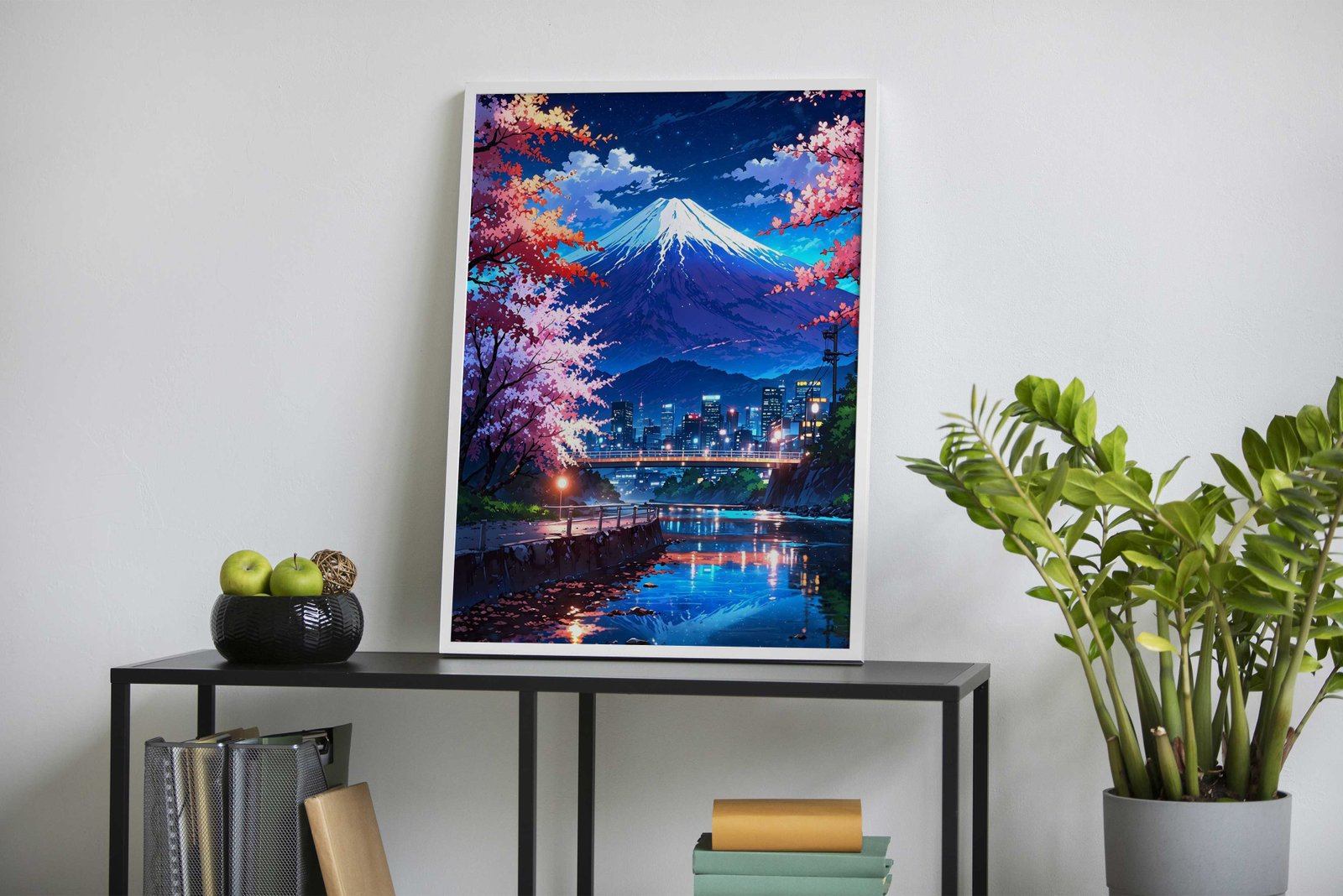 Mount Fuji Vibrant Neon Asian Style Poster | Wall Art for Home & Office | High-Quality Print - High-Quality Visual Display
