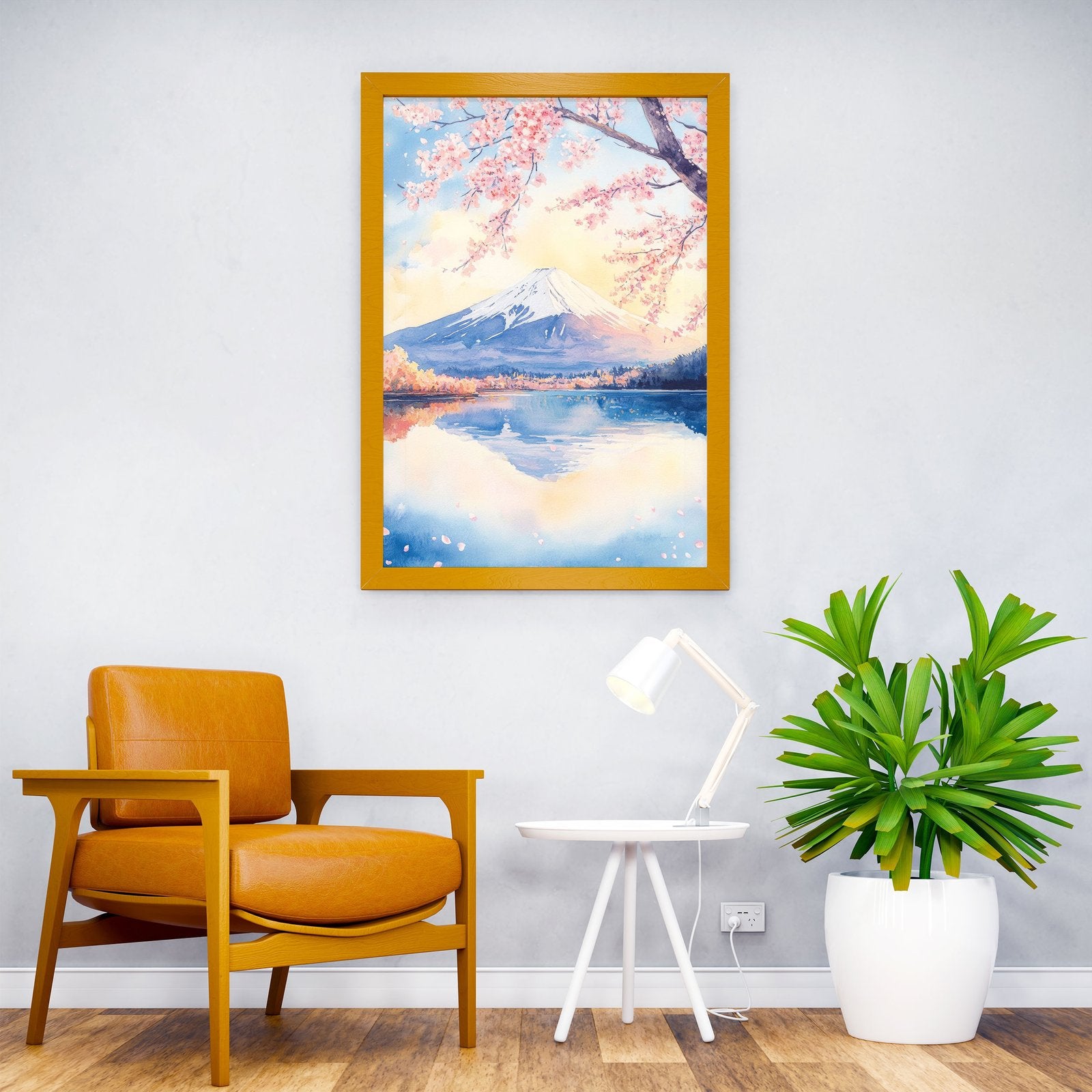 Mount Fuji Watercolor Asian Style Poster | Wall Art for Home & Office | High-Quality Print - High-Quality Visual Display