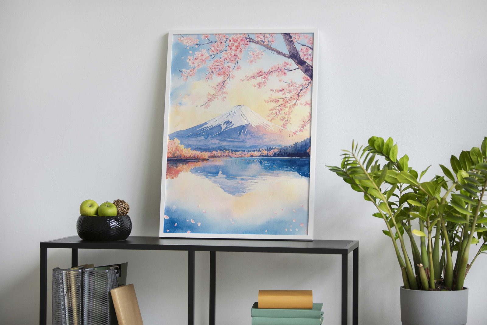 Mount Fuji Watercolor Asian Style Poster | Wall Art for Home & Office | High-Quality Print - High-Quality Visual Display