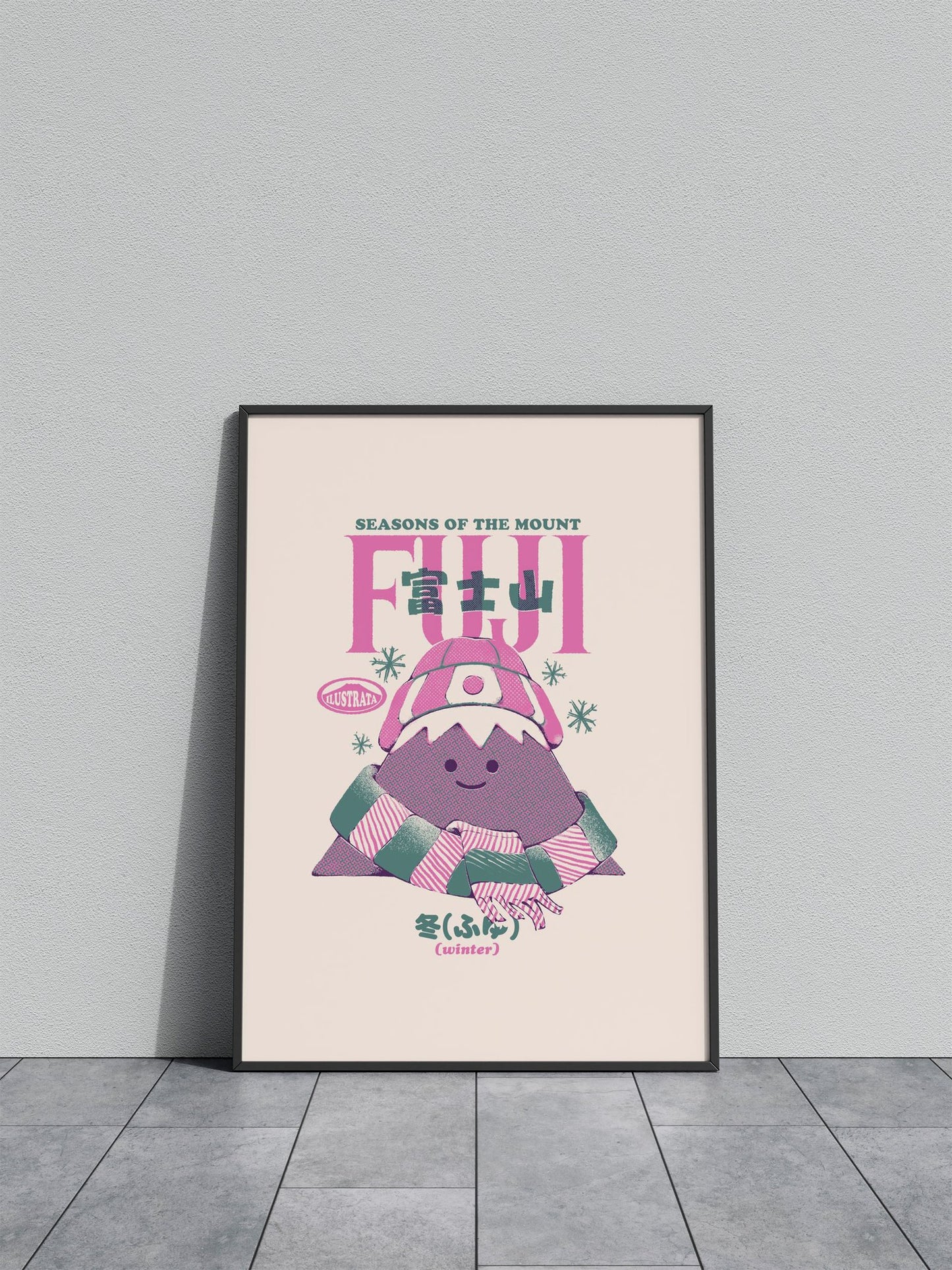 Mount Fuji Winter Asian Style Poster | Wall Art for Home & Office | High-Quality Print - High-Quality Visual Display