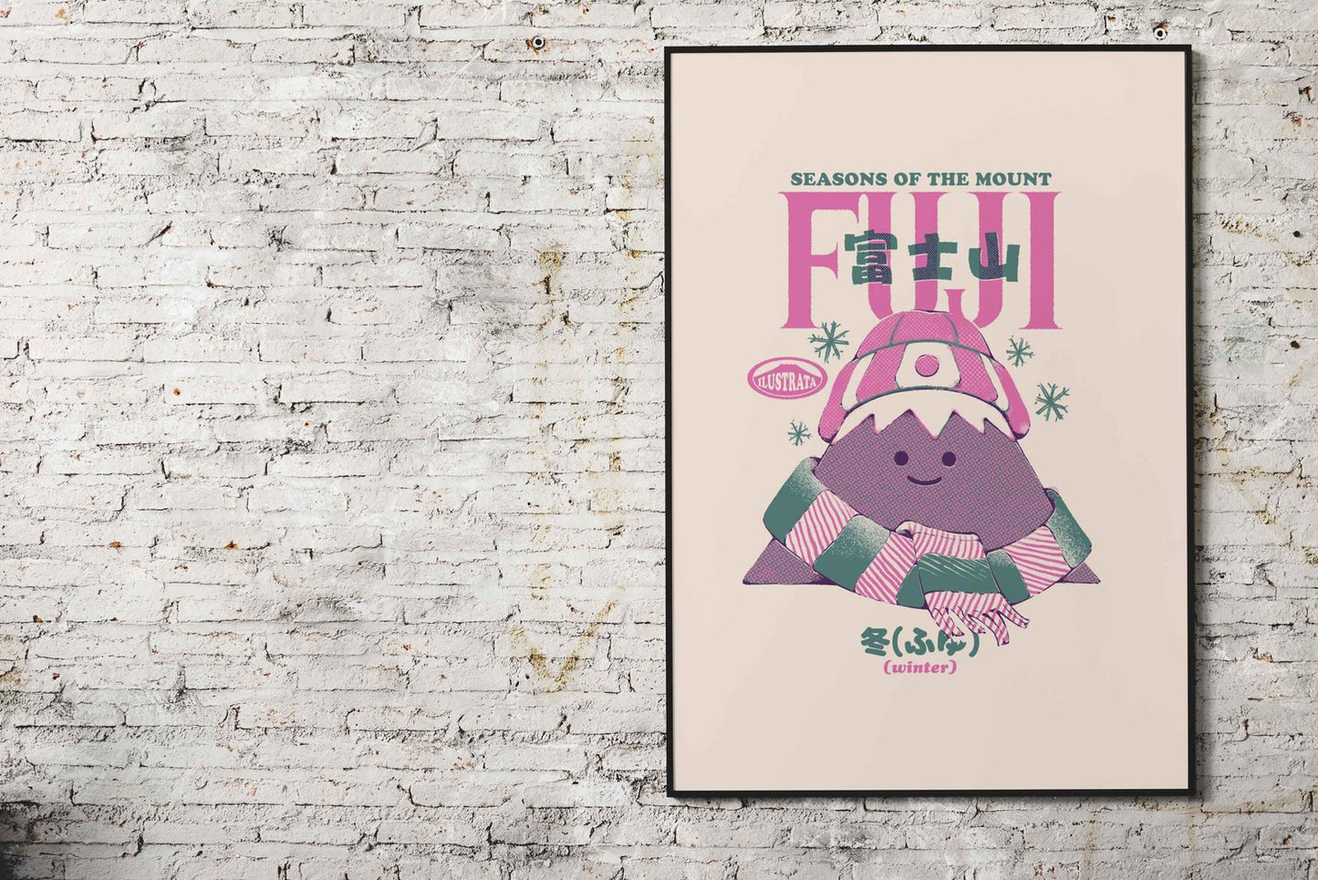 Mount Fuji Winter Asian Style Poster | Wall Art for Home & Office | High-Quality Print - High-Quality Visual Display