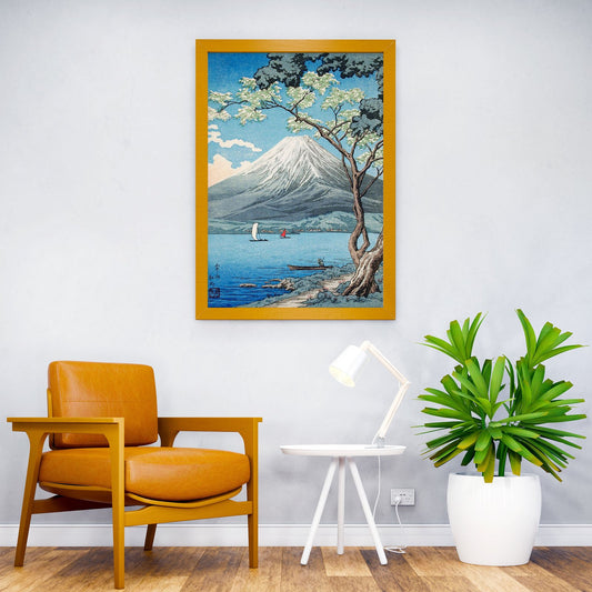 Mount Fuji Woodblock Print Asian Style Poster | Wall Art for Home & Office | High-Quality Print - High-Quality Visual Display
