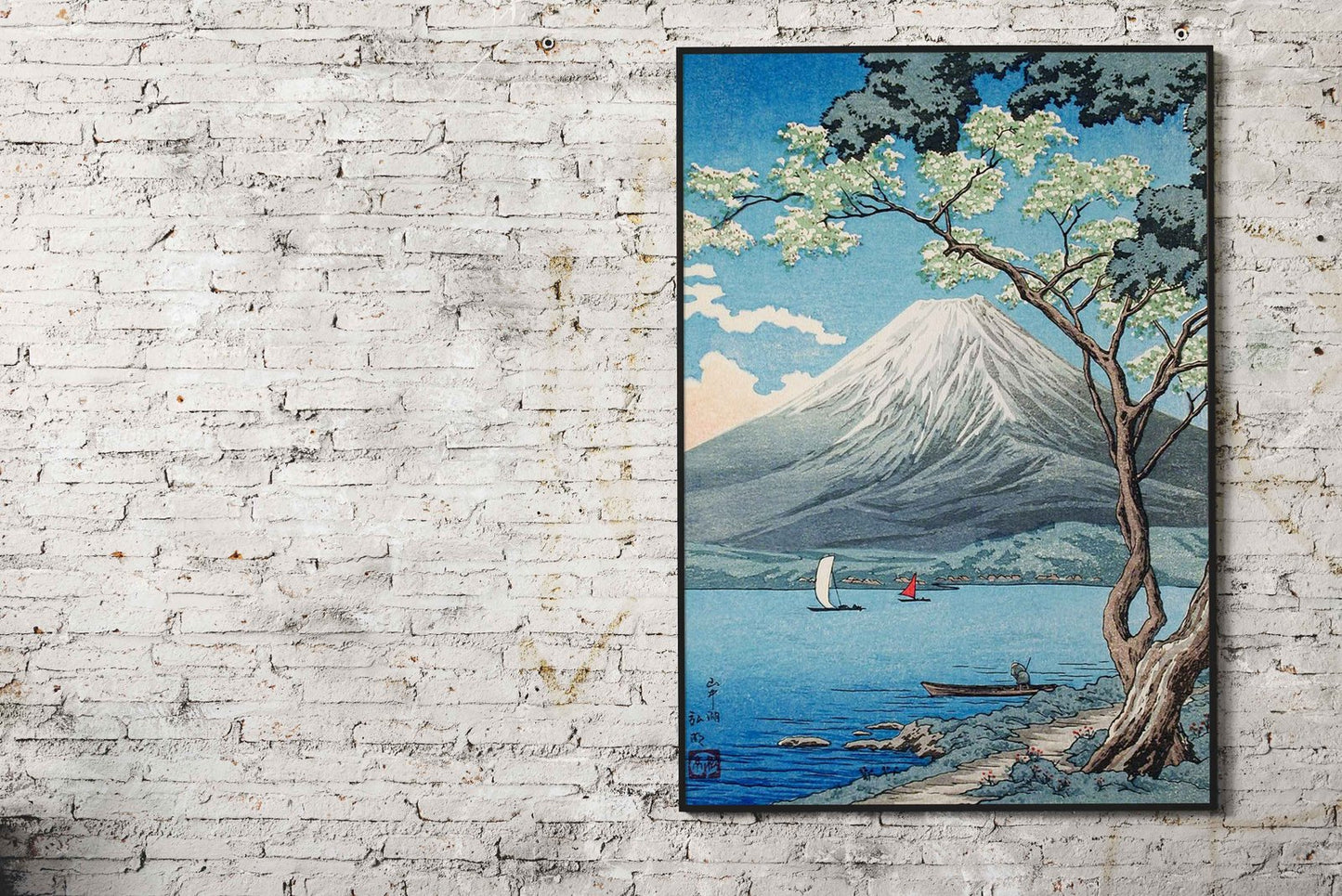 Mount Fuji Woodblock Print Asian Style Poster | Wall Art for Home & Office | High-Quality Print
