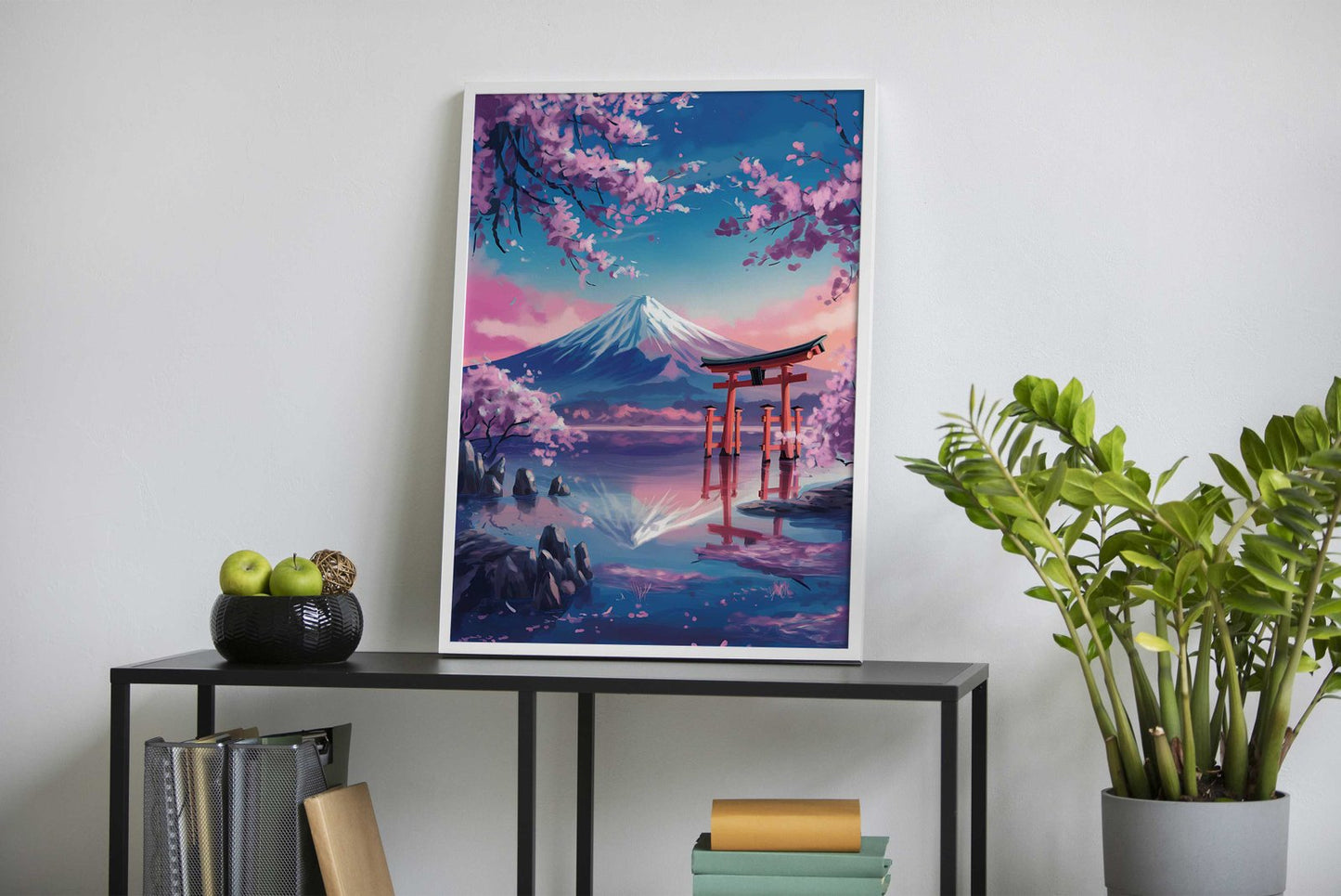 Mount Fuji & Cherry Blossoms Asian Style Poster | Wall Art for Home & Office | High-Quality Print - High-Quality Visual Display
