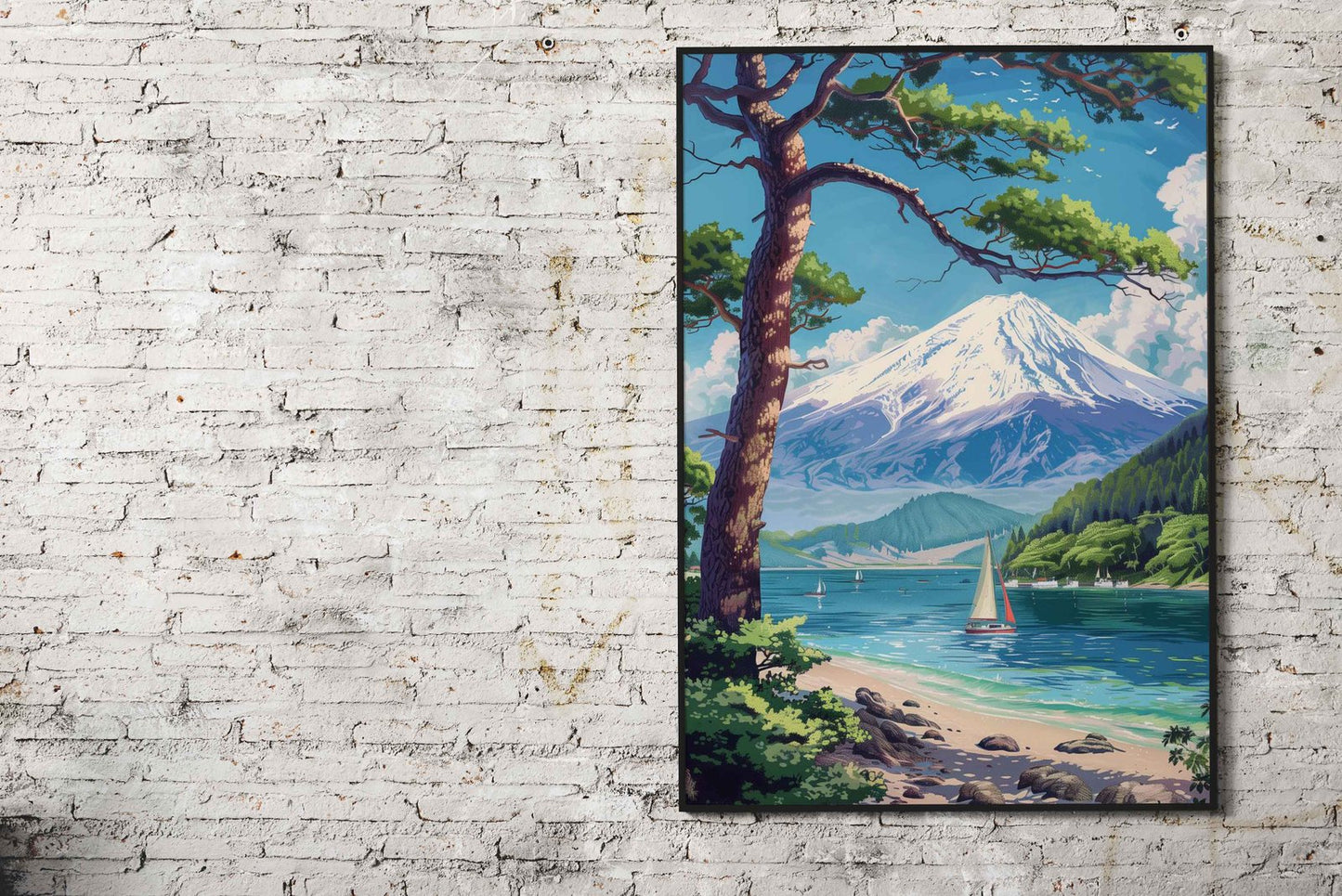 Mount Fuji in Japan Asian Style Poster | Wall Art for Home & Office | High-Quality Print - High-Quality Visual Display