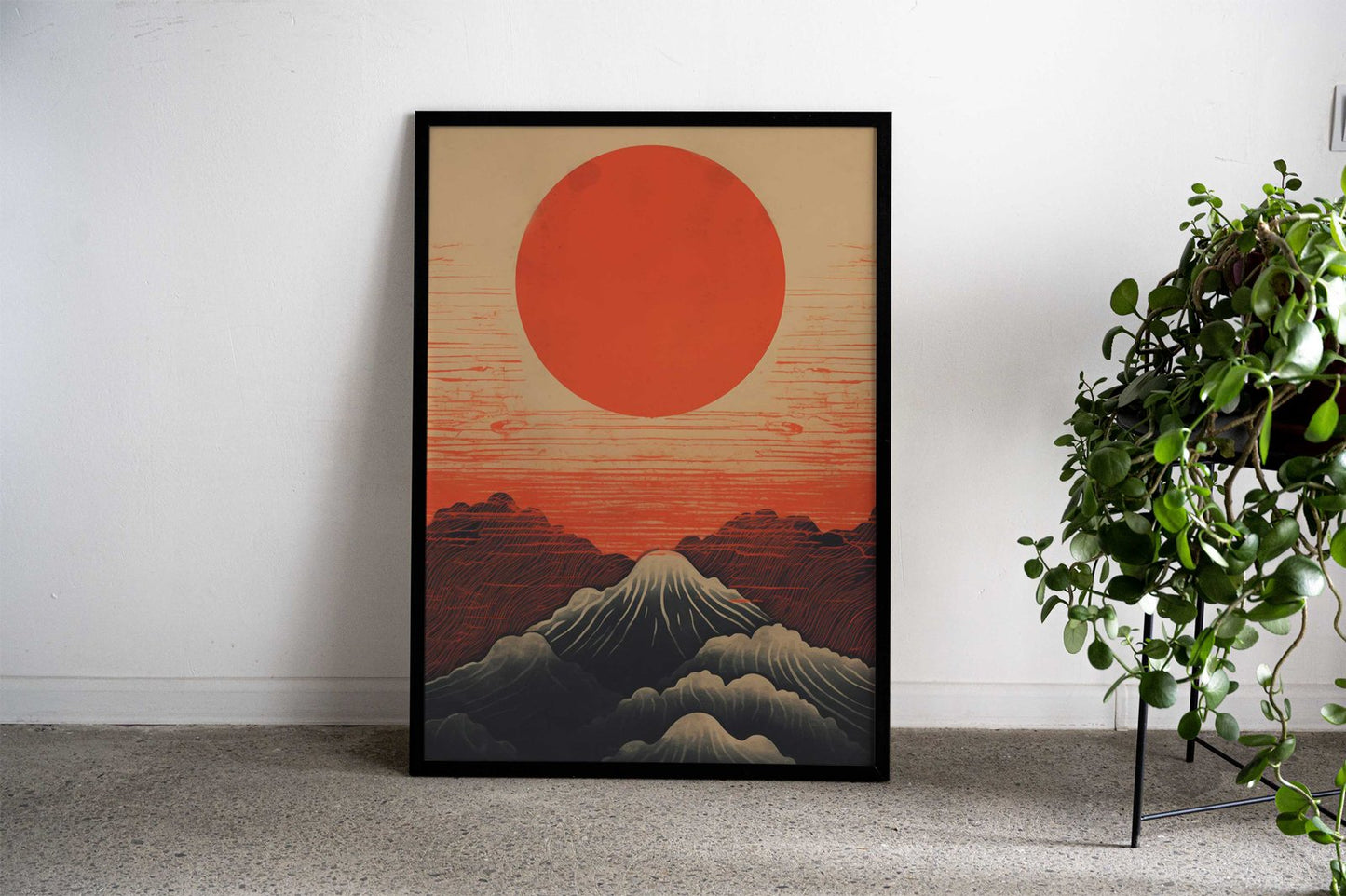 Mount Fuji retro Asian Style Poster | Wall Art for Home & Office | High-Quality Print - High-Quality Visual Display