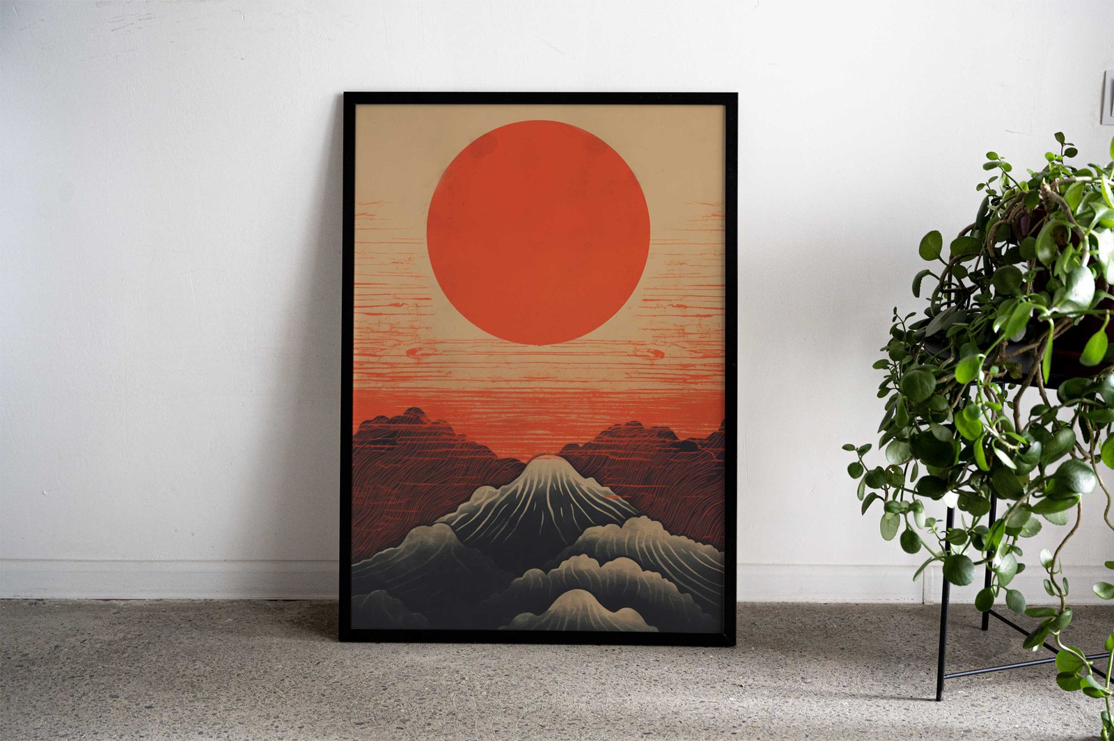 Mount Fuji retro Asian Style Poster | Wall Art for Home & Office | High-Quality Print - High-Quality Visual Display